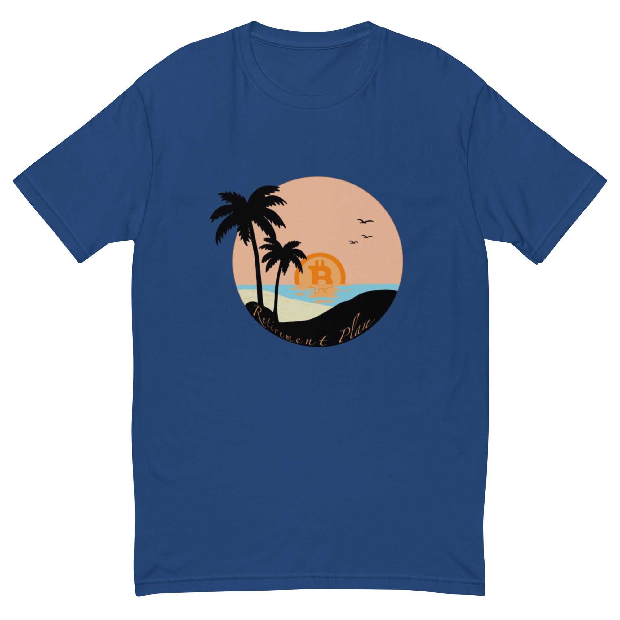 Retirement Plan T-Shirt - Stylish Design, Premium Quality, Bitcoin Beach Retirement Plan Tee - Tropical Crypto Design, Comfortable Cotton, Unisex Retirement Plan T-shirt BTC Shirt