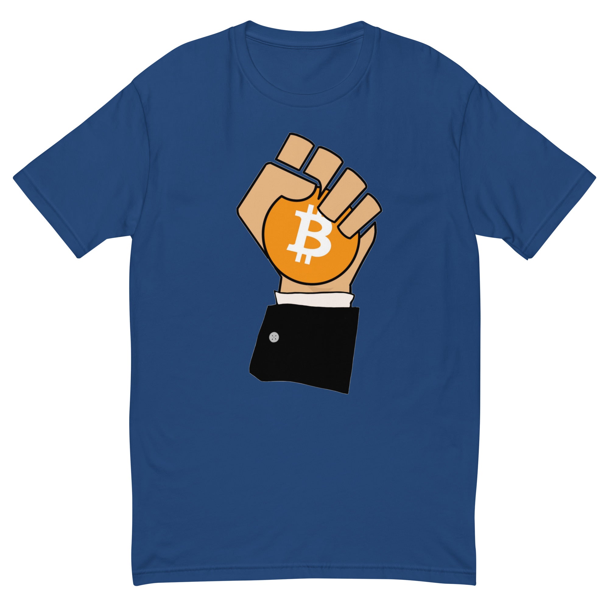 My HODL Shop Signature Tee: 'Gripping the Crypto' - Diamond Hands Bitcoin Design, Premium Cotton, Unisex