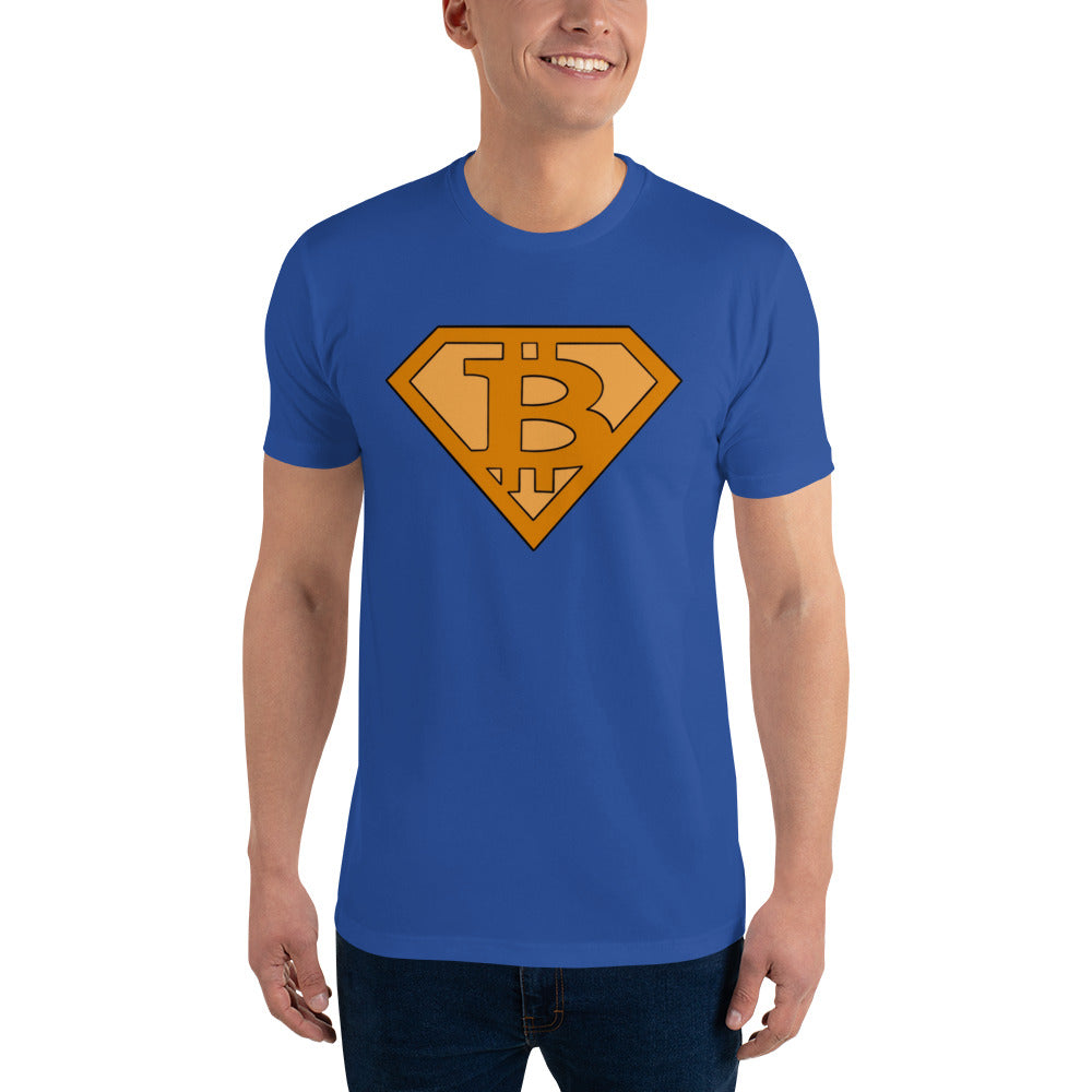 Bitcoin Superman Logo T-Shirt - Superhero Design, Premium Quality, Bitcoin Hero Tee: Superhero-Inspired Crypto Design, Premium Cotton, Unisex, Bitcon Saves T-shirt