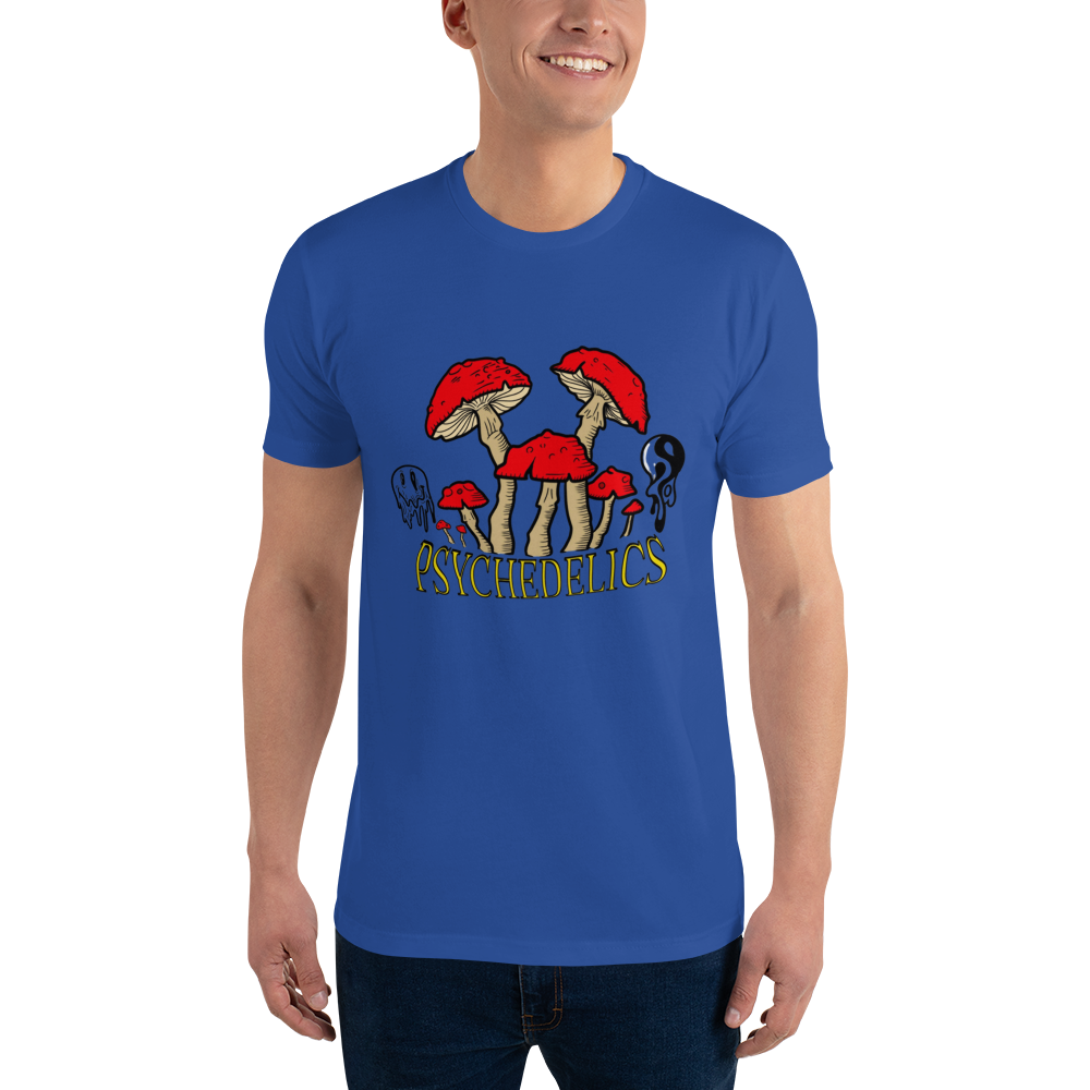 Trippy T-Shirt - Psychedelic Design, Premium Quality- Spiritual Shrooms Psychedelic T-Shirt - Mystical Mushroom Design, Soft Cotton, Unisex Tee