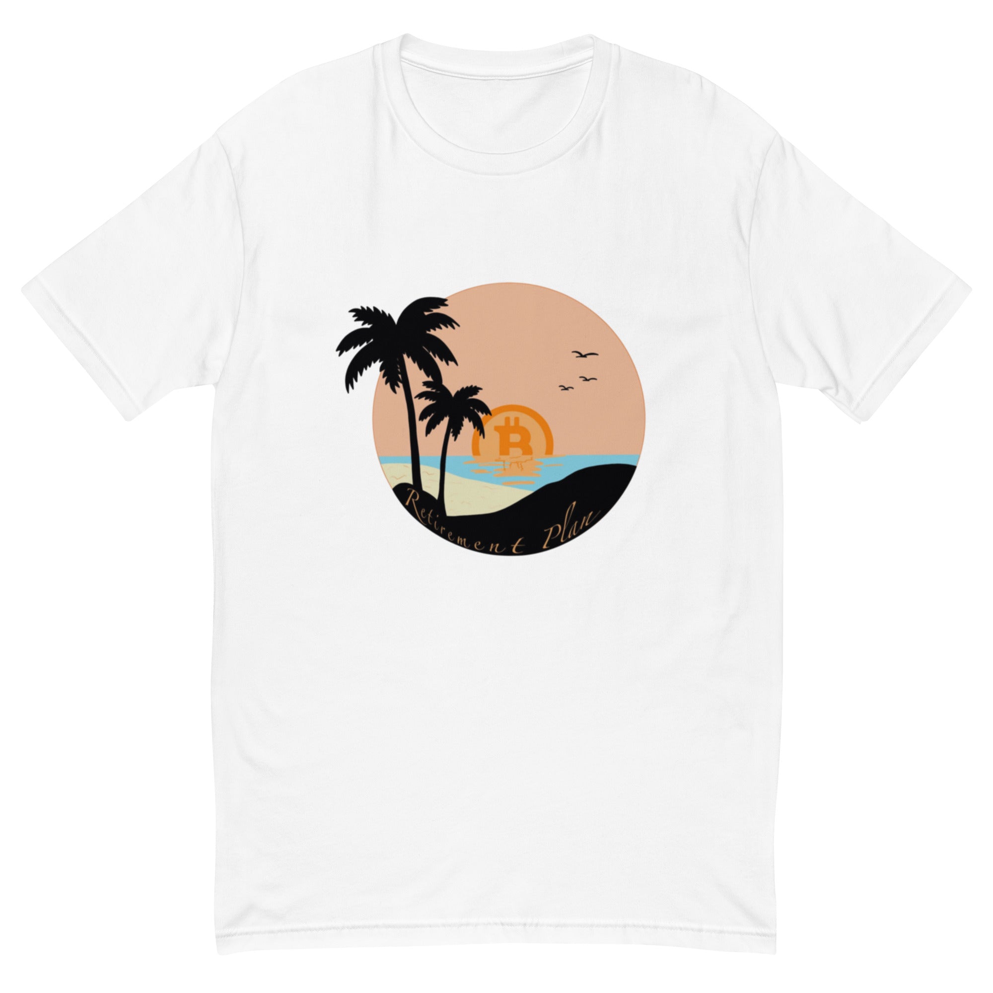 Retirement Plan T-Shirt - Stylish Design, Premium Quality, Bitcoin Beach Retirement Plan Tee - Tropical Crypto Design, Comfortable Cotton, Unisex Retirement Plan T-shirt BTC Shirt