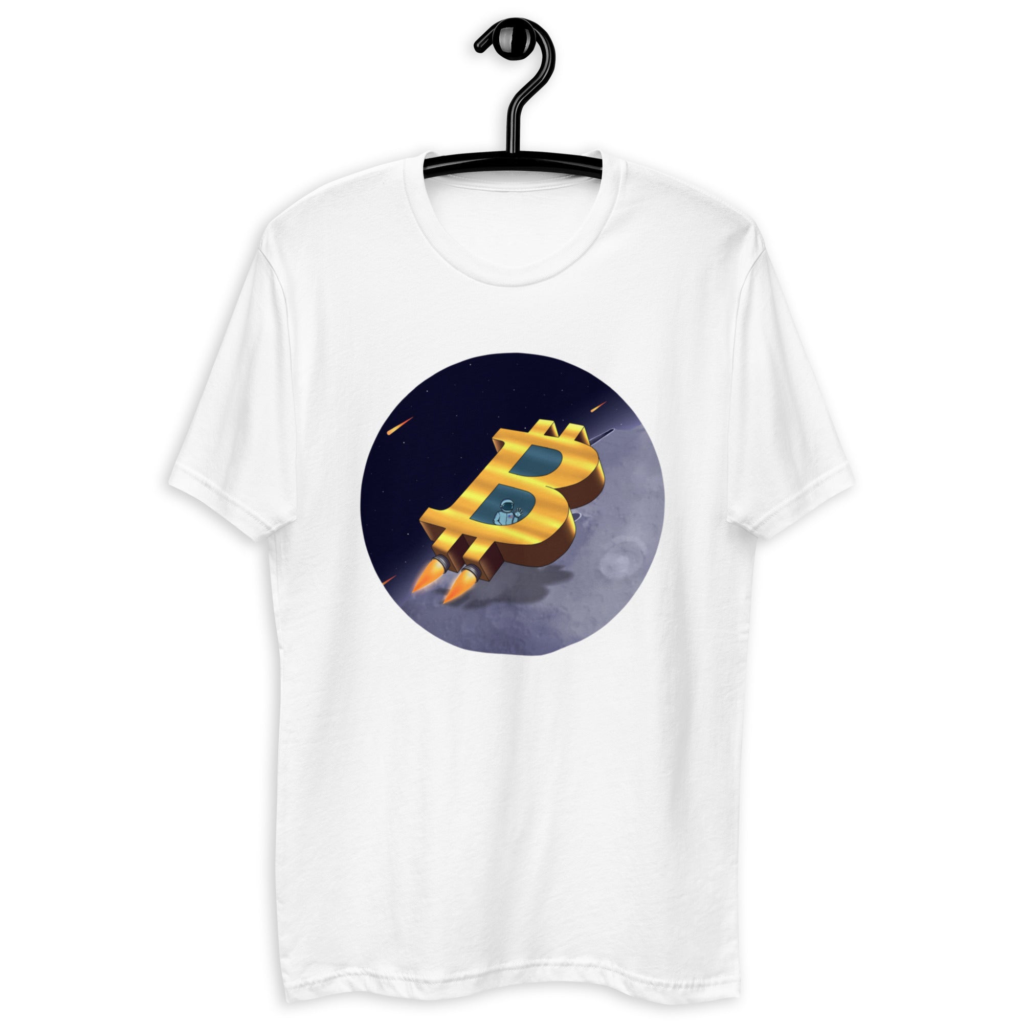 Bitcoin to Space T-Shirt - Futuristic Design, Premium Quality for BTC Fans, Bitcoin To The Moon Tee: Jet-Powered Crypto Design, Quality Cotton, BTC to the MOON! Bitcoin to Space T-shirt