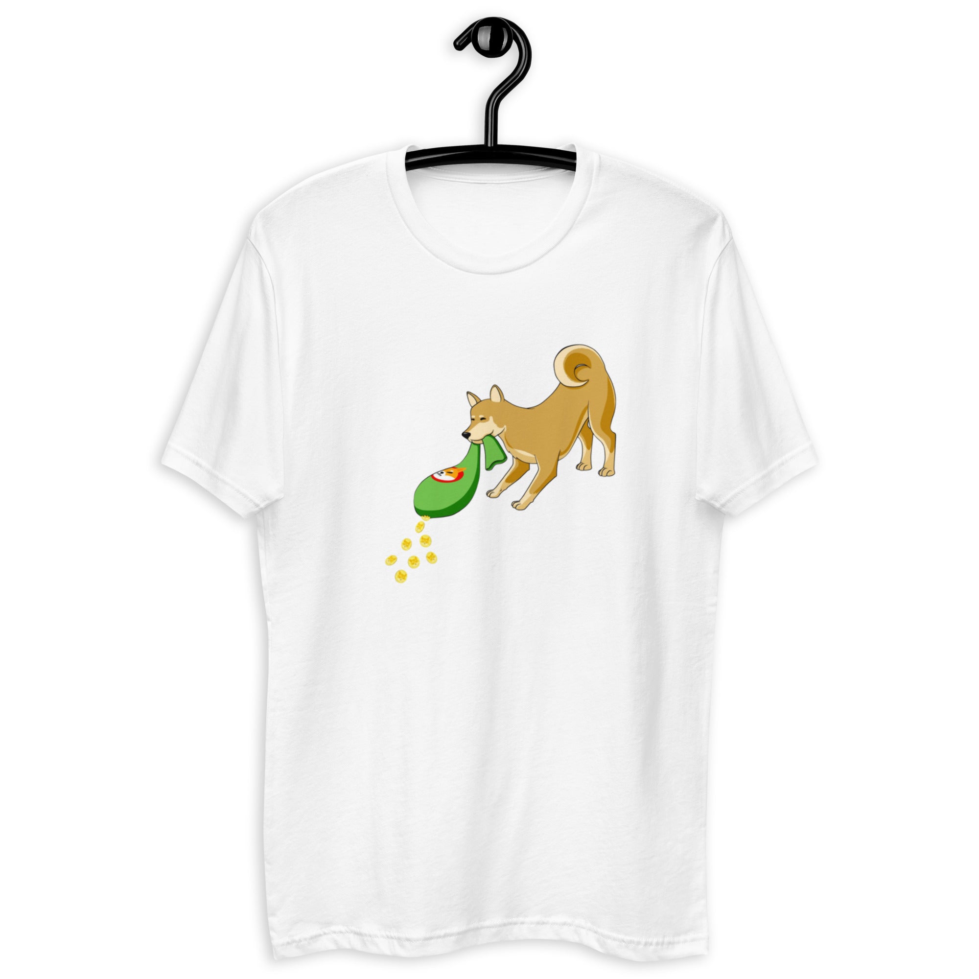 Shiba Inu Coin Bonanza Tee - Dynamic SHIB Token Design, Bag Of GOLD, High-Quality Cotton, Unisex