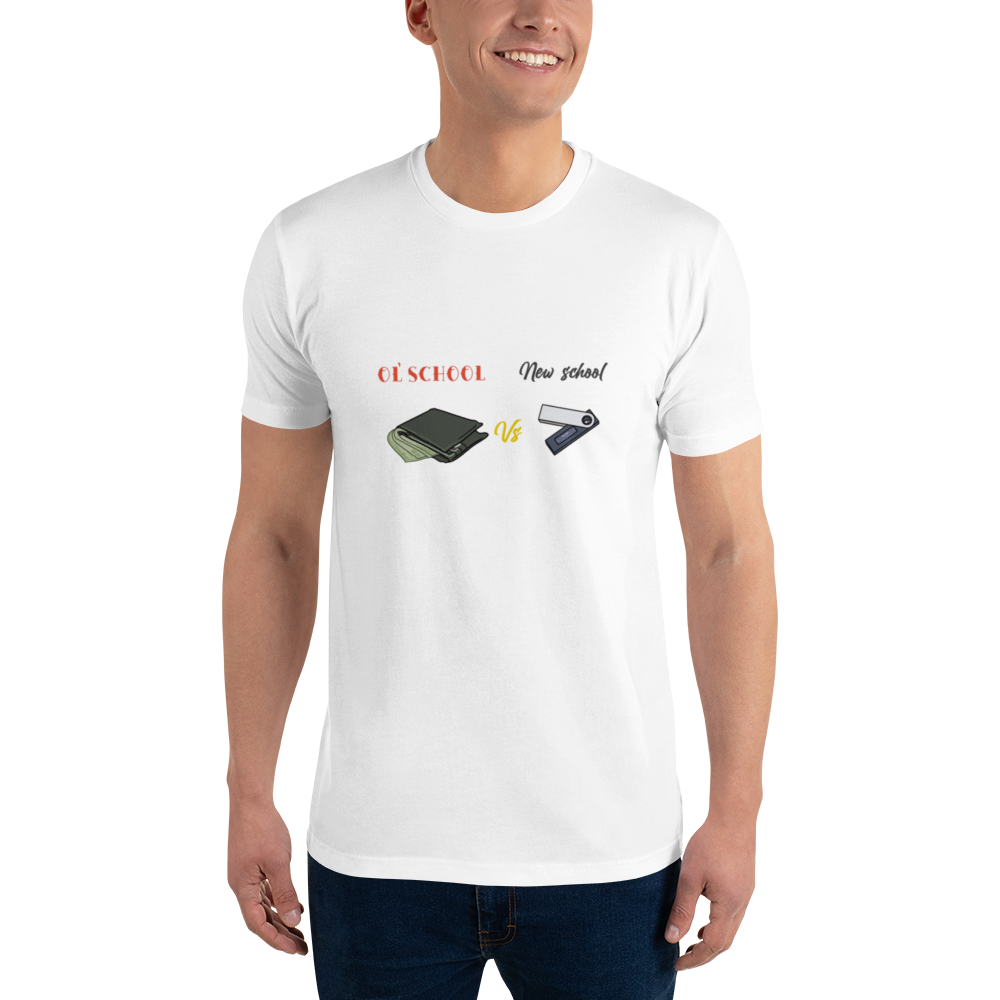 Old School (VS) New School T-Shirt - Timeless Design, Premium Quality, Old vs New School Wallet Tee: Fiat vs Crypto Design, Quality Cotton, Unisex, Old School vs New School T-shirt