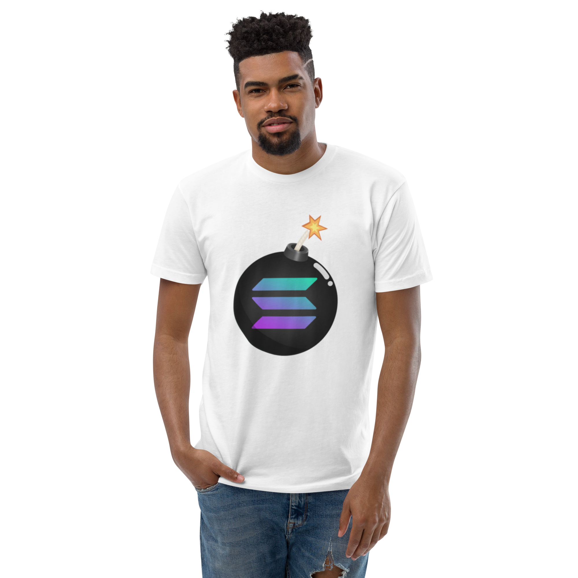 Solana Bomb T-Shirt - Explosive Design, Premium Quality, Explosive Solana is the Bomb, Cannonball Tee - Dynamic Crypto Bomb Design, Soft Cotton, Unisex Shirt SOL BOMB