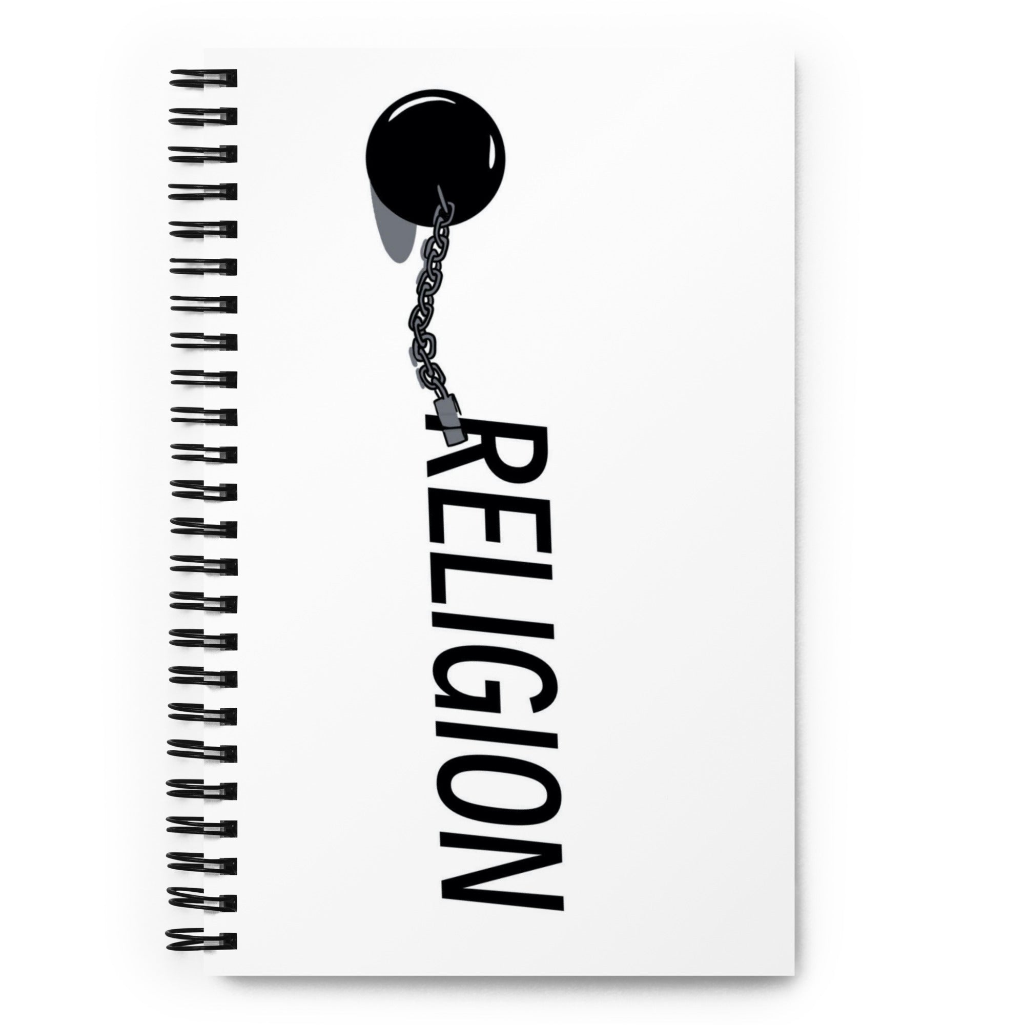 Chained Religion Notebook - Symbolic Design, Premium Quality, Religion IS A SCAM Notebook DIVIDE AND CONQUER | GOD IS LOVE