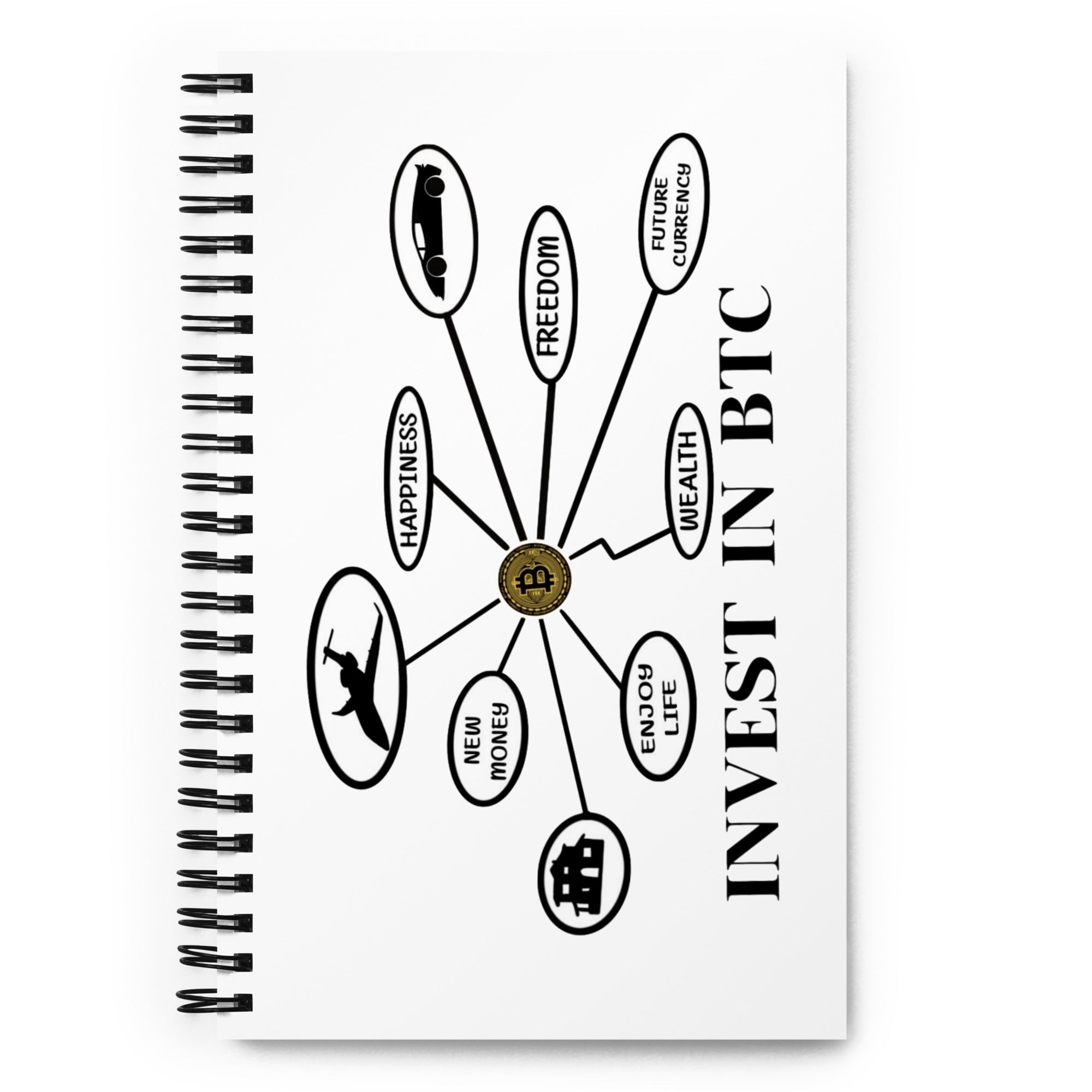 Invest in Bitcoin Notebook - Inspiring Design, Premium Quality, Invest In BTC CRYPTO Notebook