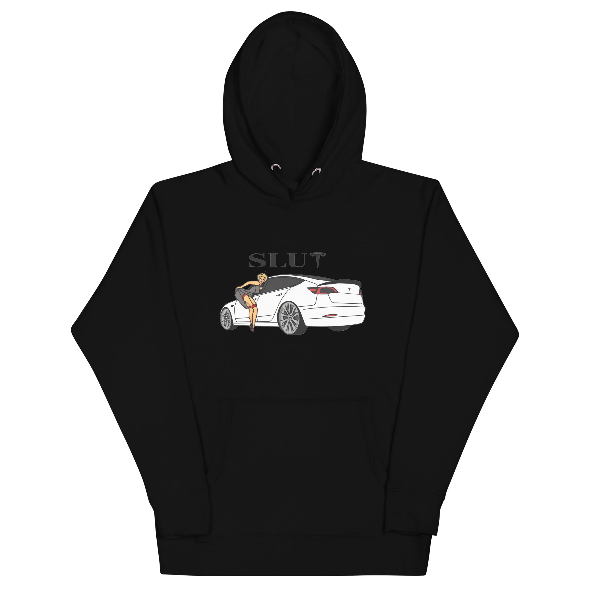 SLUT Tesla Hoodie - Bold Statement, S3XY Premium Comfort TESLA "EV" ELON MUSK CYBER TRUCK