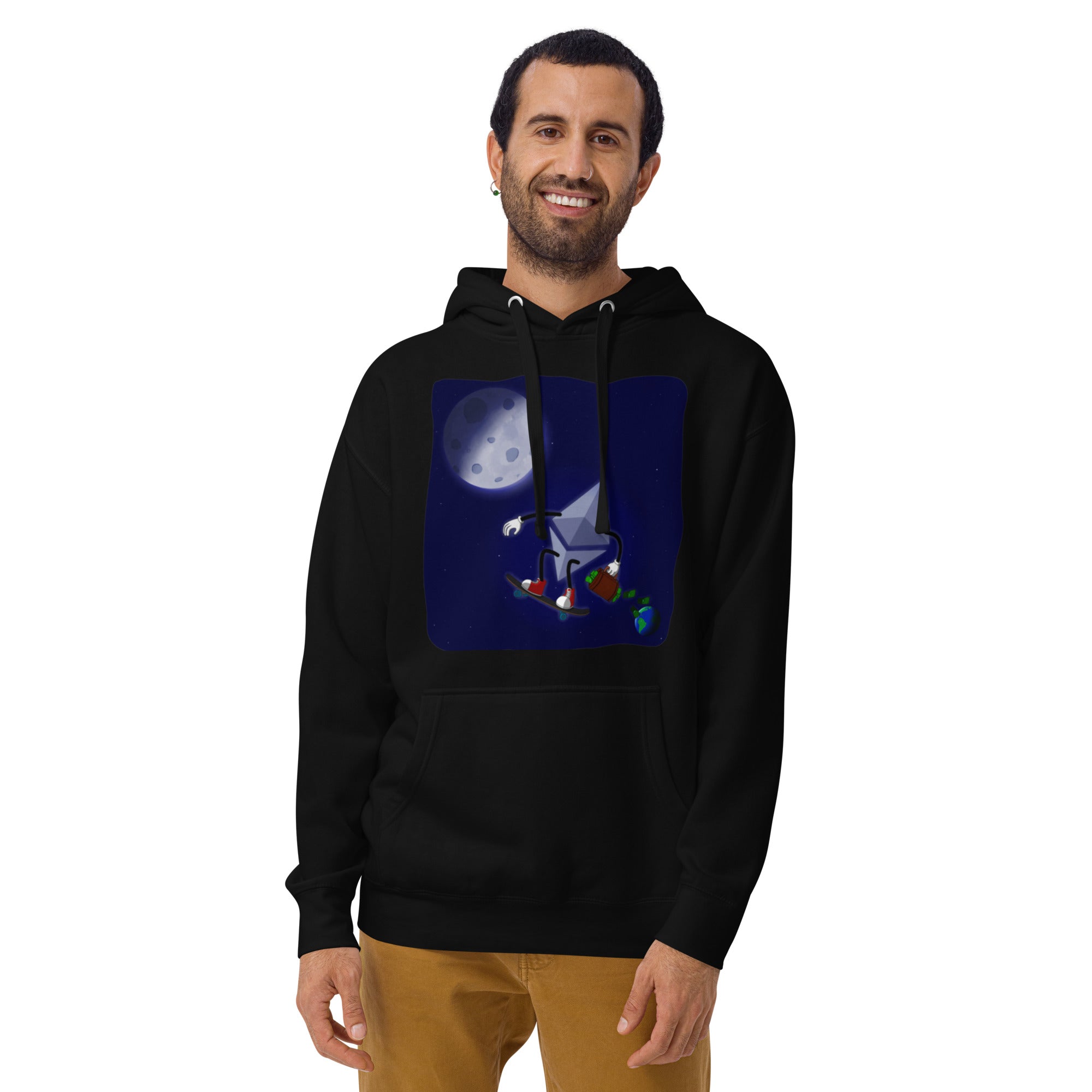 Ethereum to The Moon Hoodie-Ethereum Enthusiast Hoodie - Ultimate Comfort for ETH Fans, Premium Quality