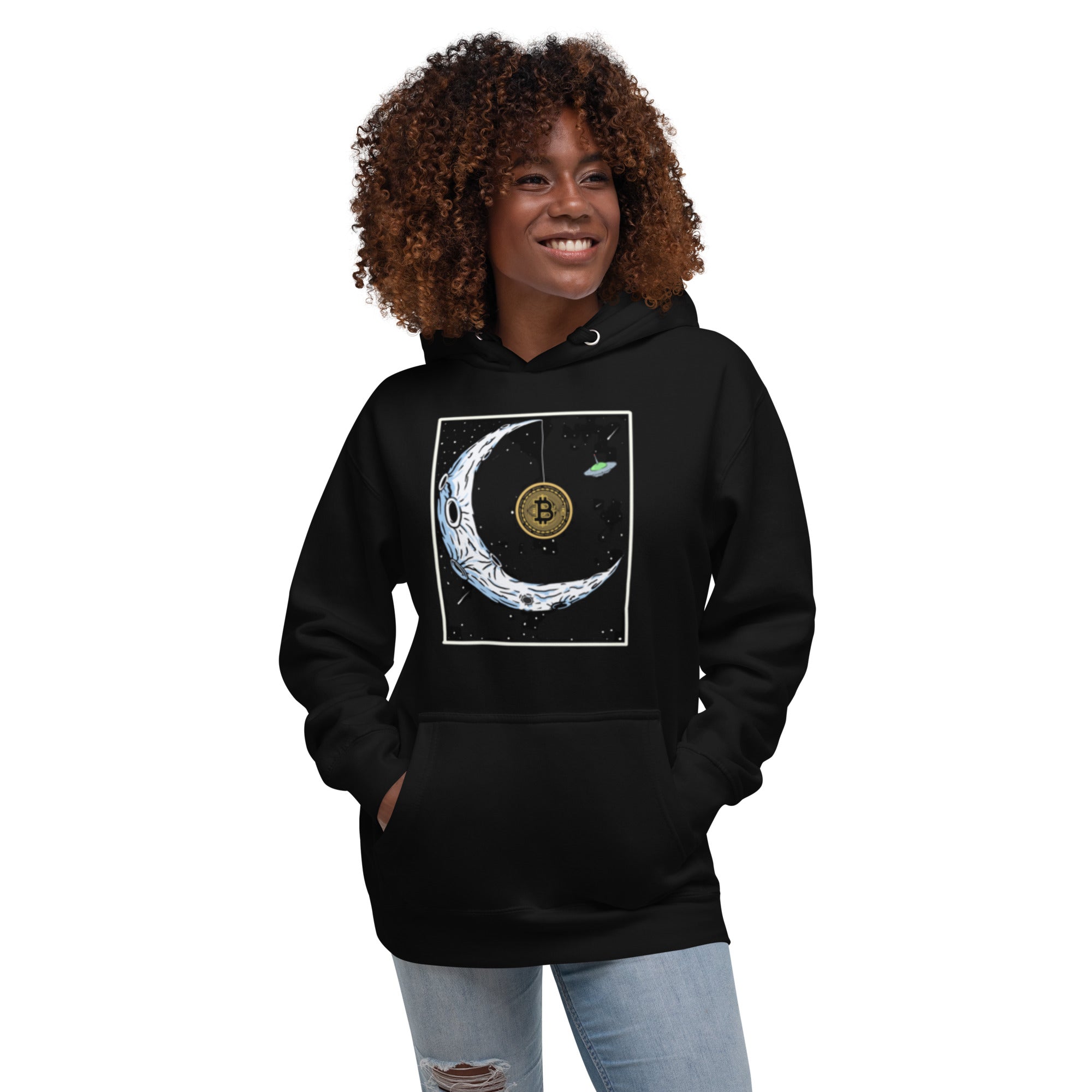 Bitcoin to the Moon Hoodie - Iconic Design, Premium Comfort for BTC Enthusiasts UFO