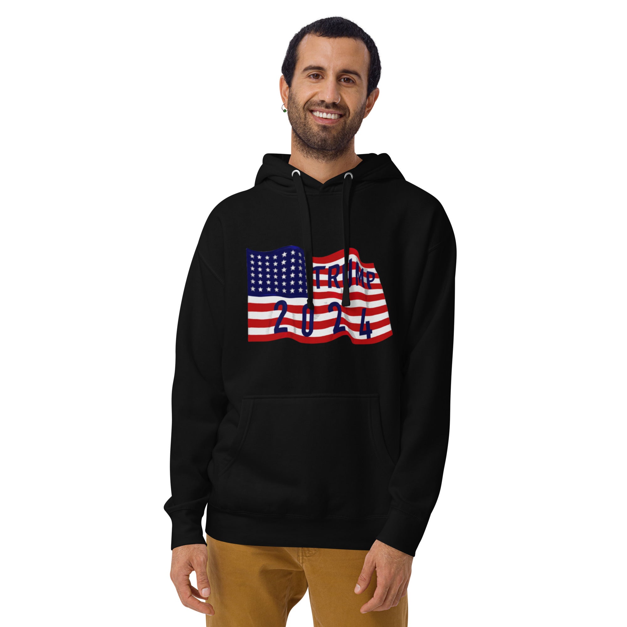 Trump 2024 Flag Hoodie - Patriotic Design, Premium Quality -Trump 2024 Flag #45