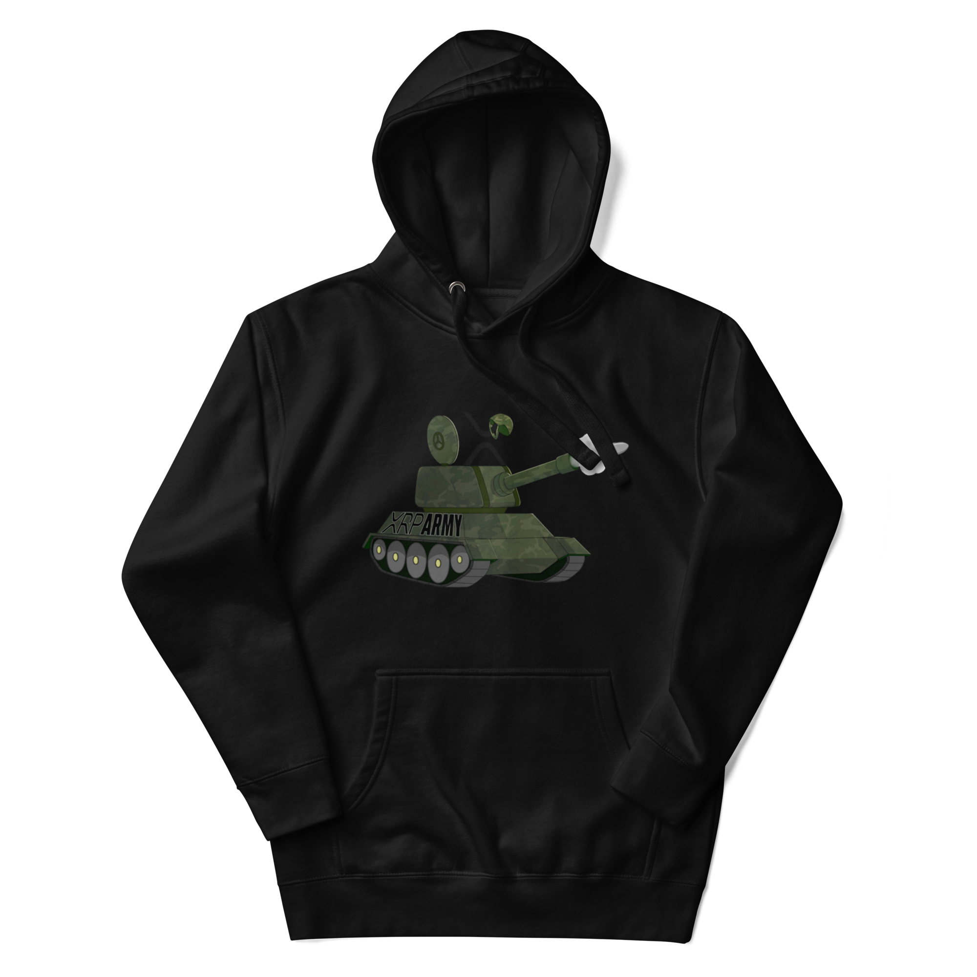 XRP Army RIPPLE Tank Hoodie - Robust Crypto Militia Design, Premium Cotton Blend