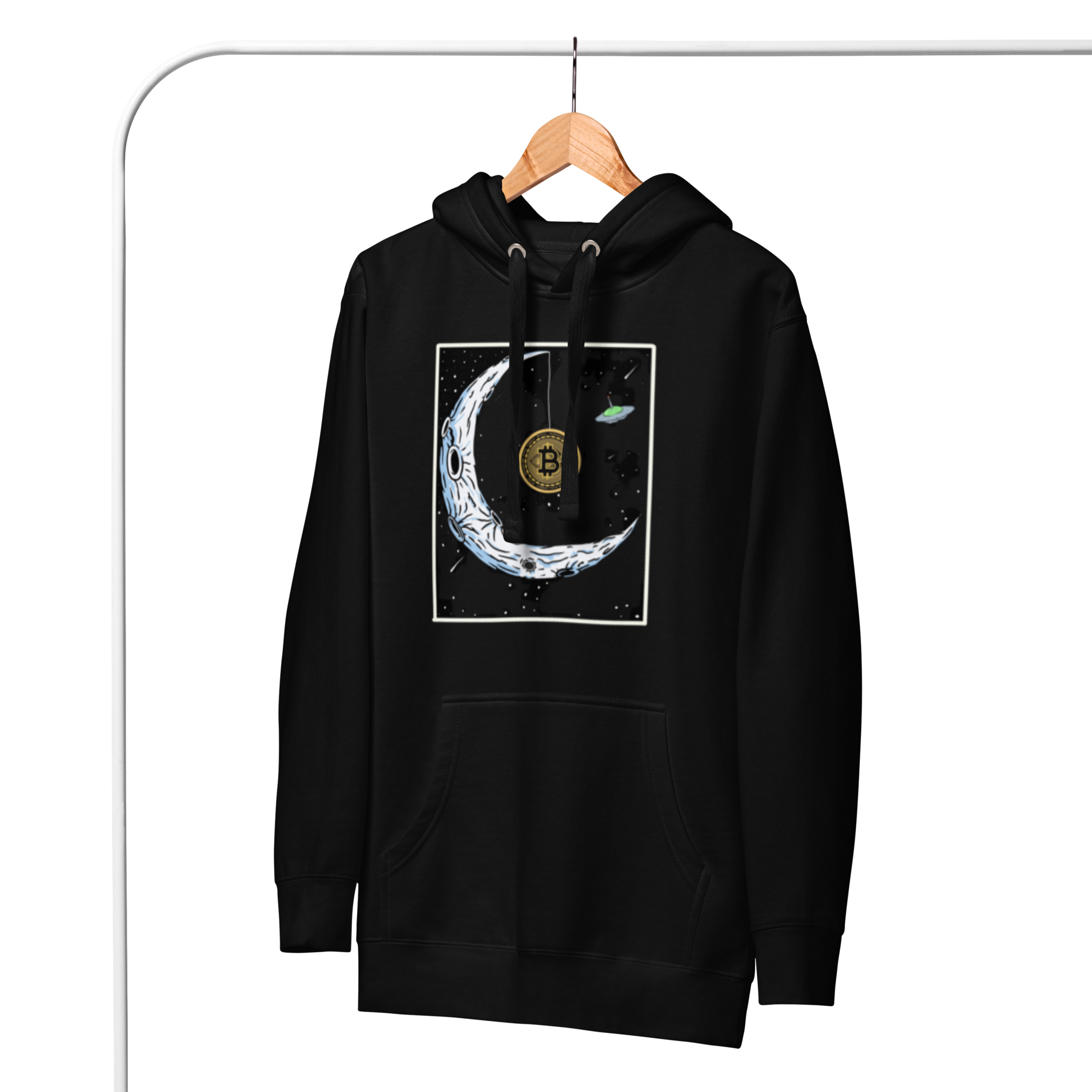 Bitcoin to the Moon Hoodie - Iconic Design, Premium Comfort for BTC Enthusiasts UFO