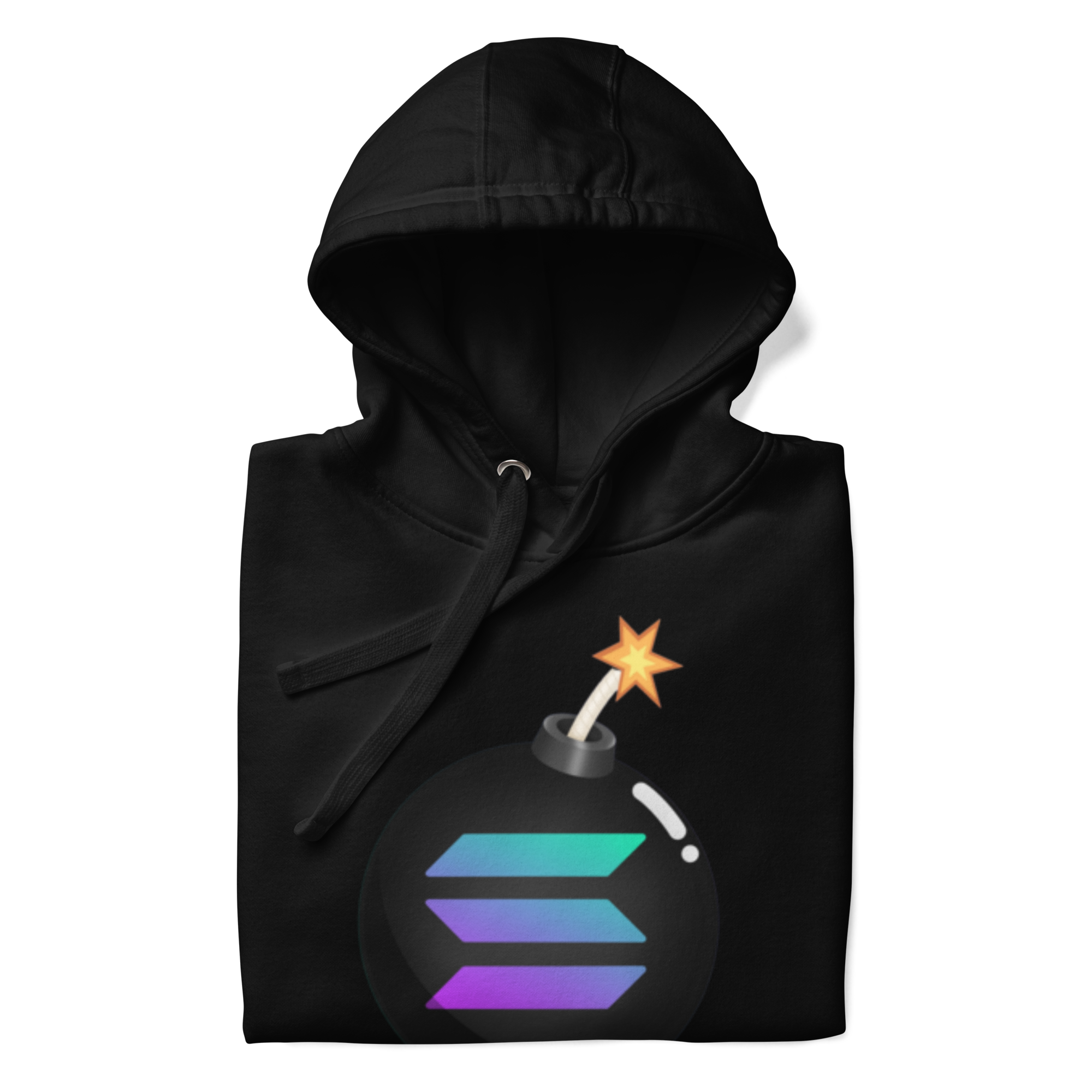 Solana Bomb Hoodie - Explosive Style for Crypto Fans, High-Quality Cotton Blend