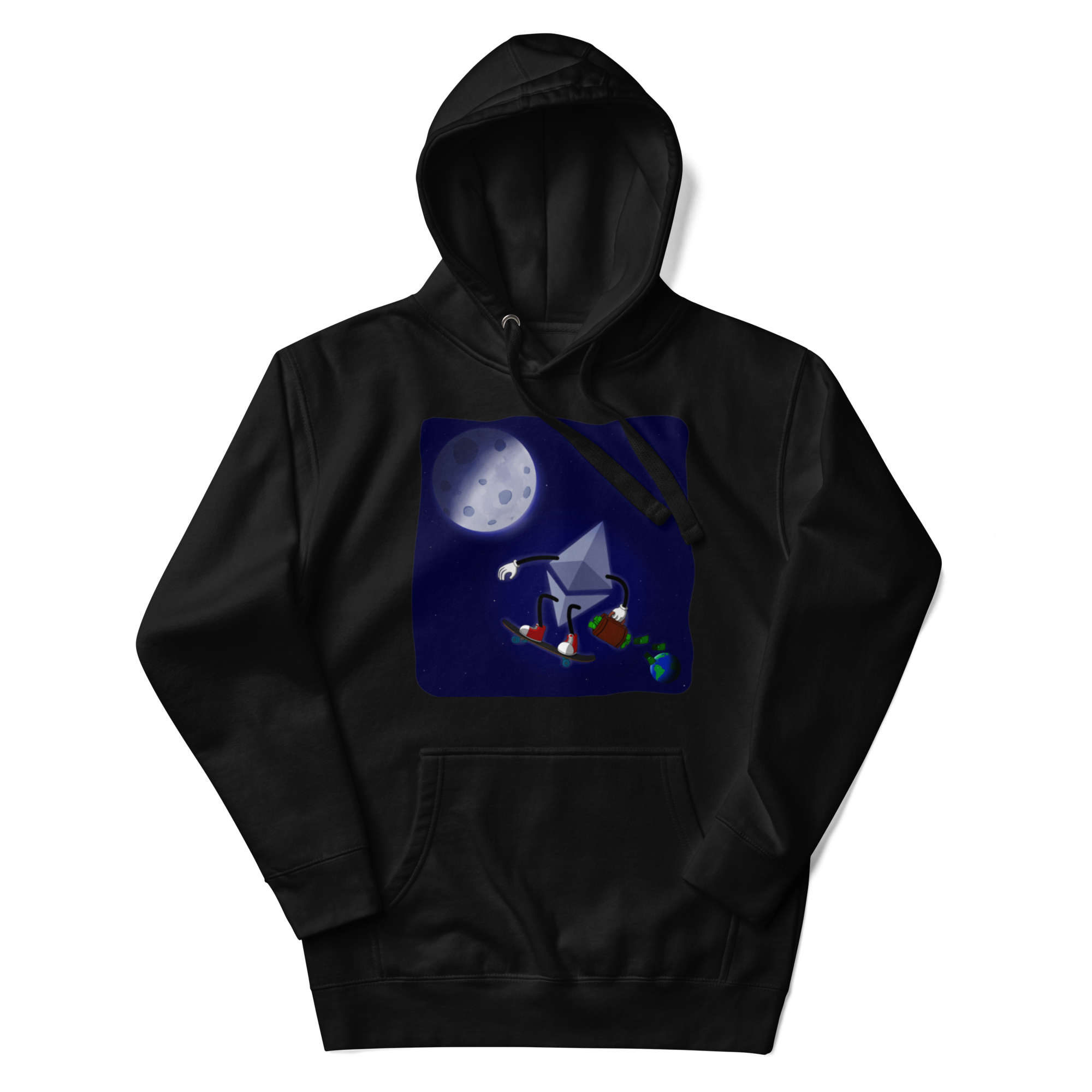 Ethereum to The Moon Hoodie-Ethereum Enthusiast Hoodie - Ultimate Comfort for ETH Fans, Premium Quality