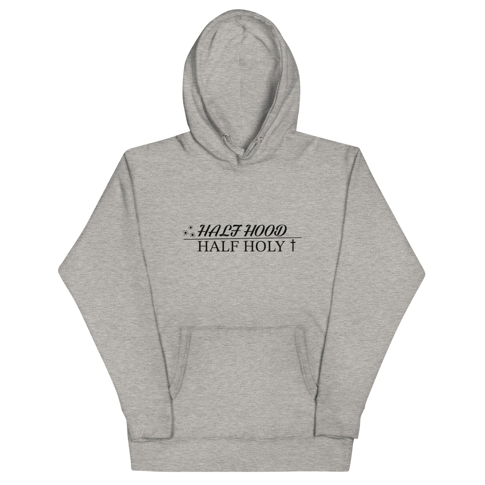 Half HOOD/Half HOLY Hoodie - Bold Design, Premium Comfort CHURCH GANGSTA | STREET RULES!