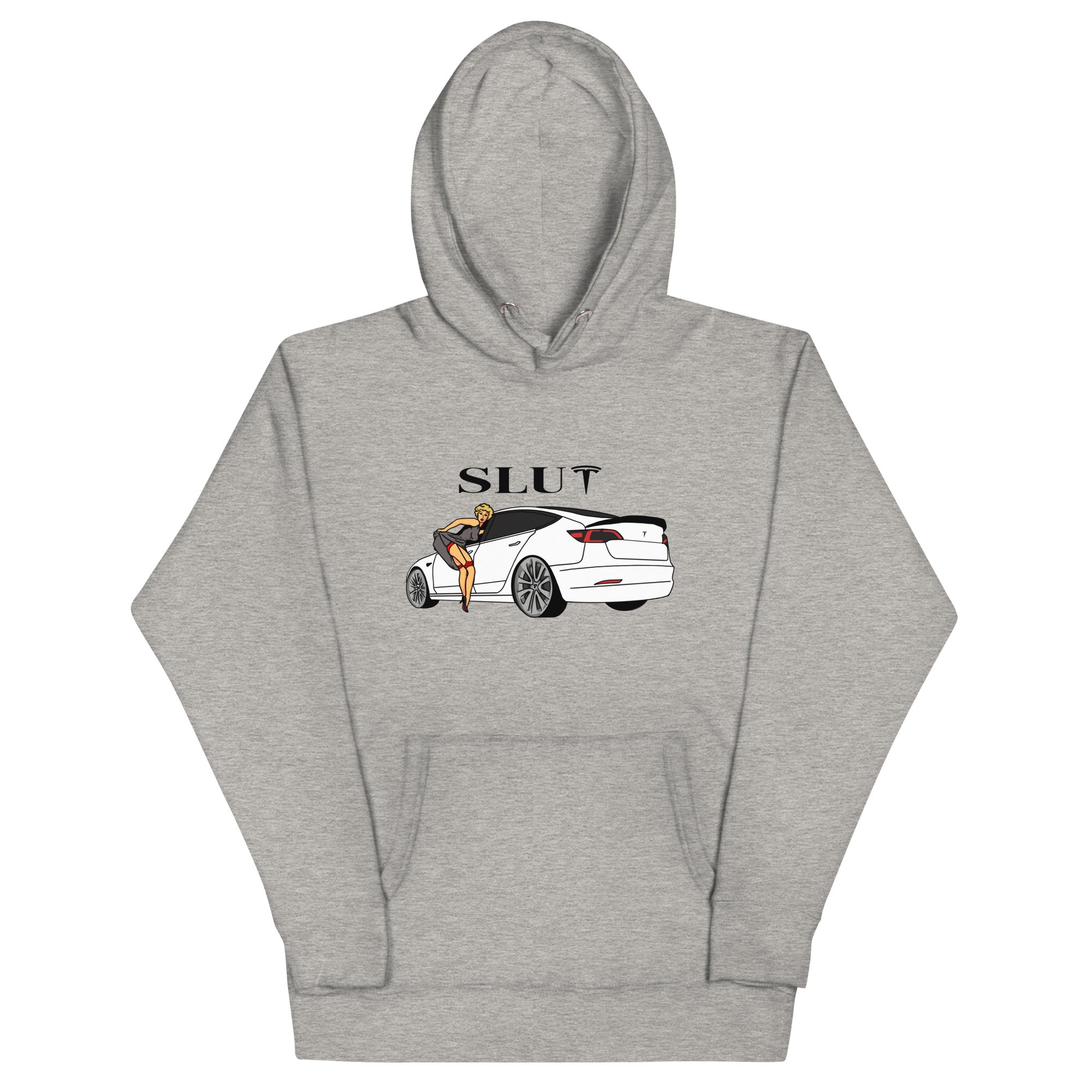 SLUT Tesla Hoodie - Bold Statement, S3XY Premium Comfort TESLA "EV" ELON MUSK CYBER TRUCK