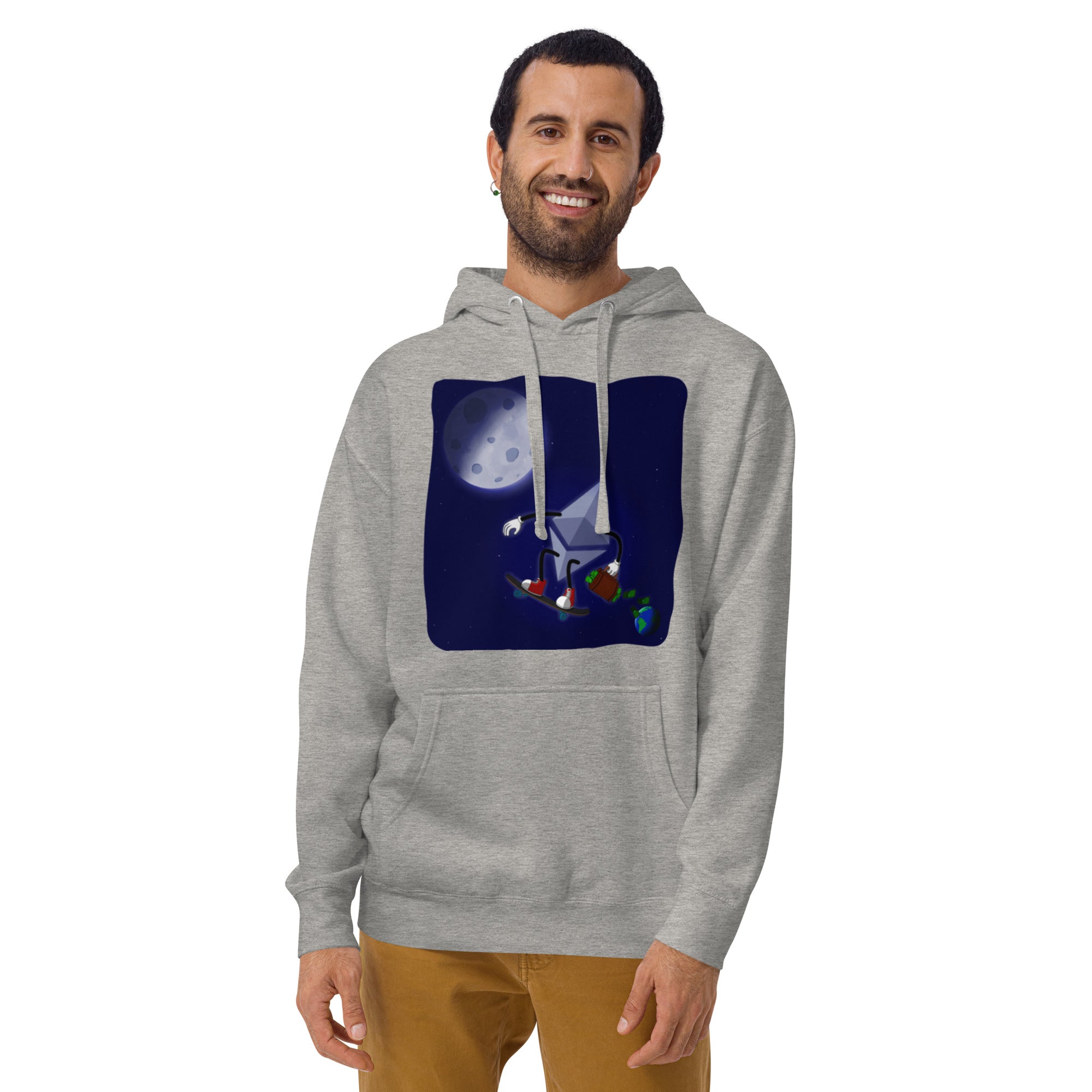 Ethereum to The Moon Hoodie-Ethereum Enthusiast Hoodie - Ultimate Comfort for ETH Fans, Premium Quality