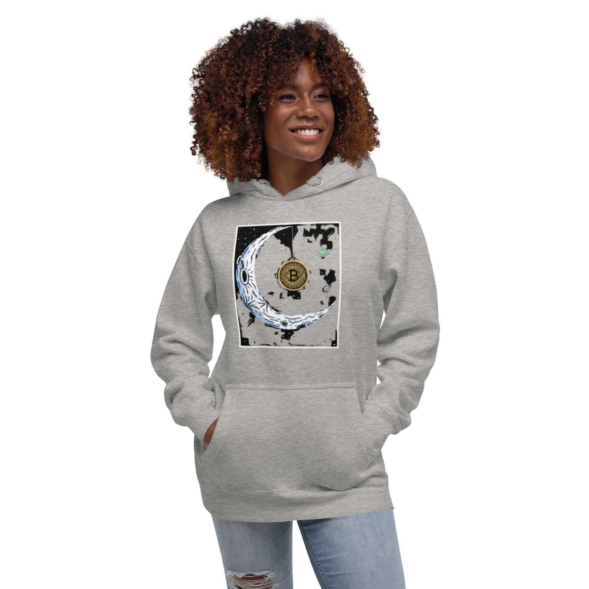 Bitcoin to the Moon Hoodie - Iconic Design, Premium Comfort for BTC Enthusiasts UFO