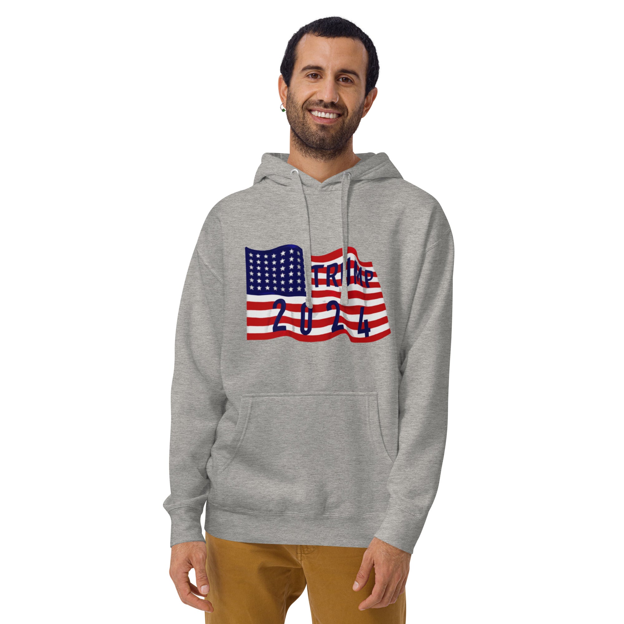 Trump 2024 Flag Hoodie - Patriotic Design, Premium Quality -Trump 2024 Flag #45