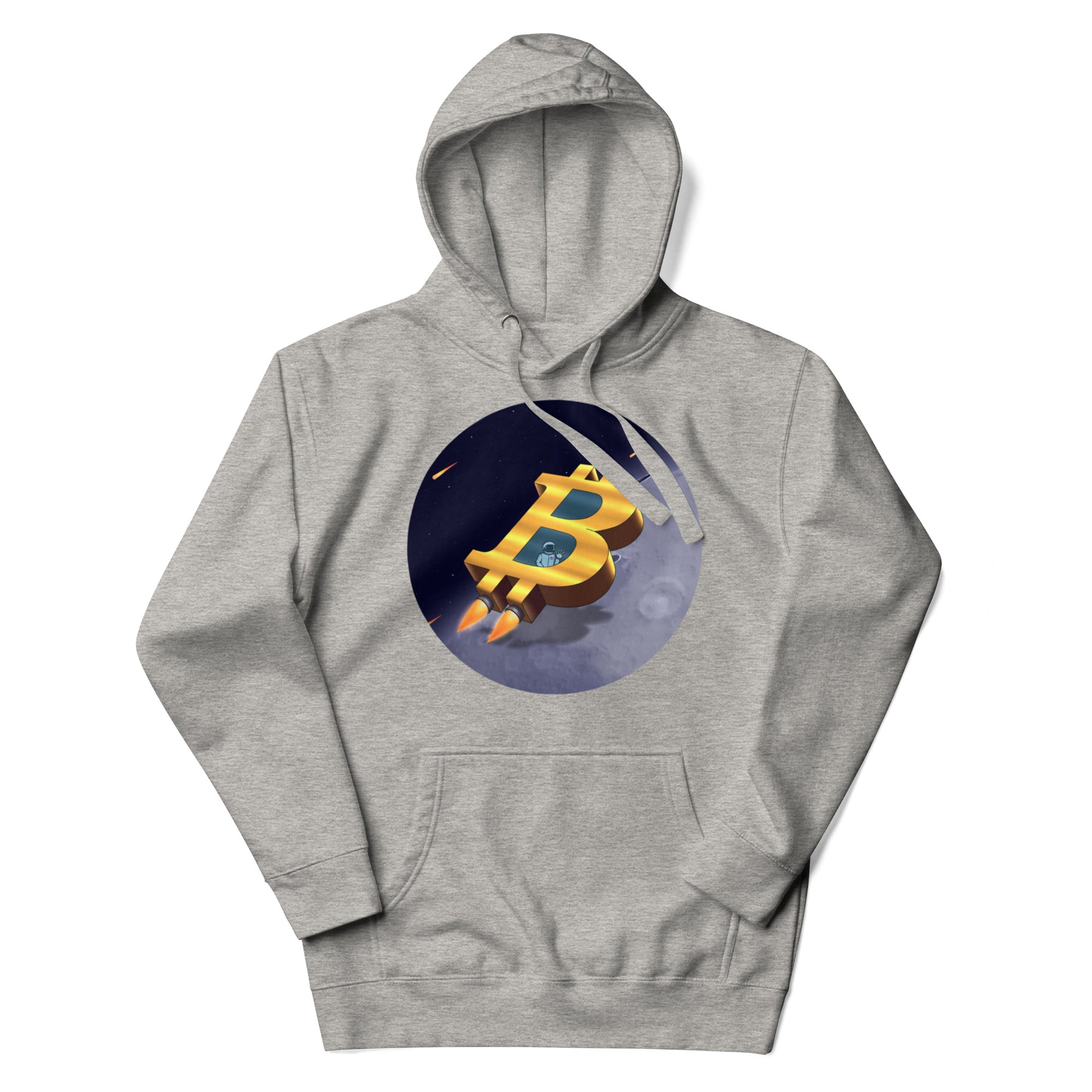 Bitcoin to Space Hoodie - Futuristic Design, Premium Comfort for BTC Fans BITCOIN ROCKET