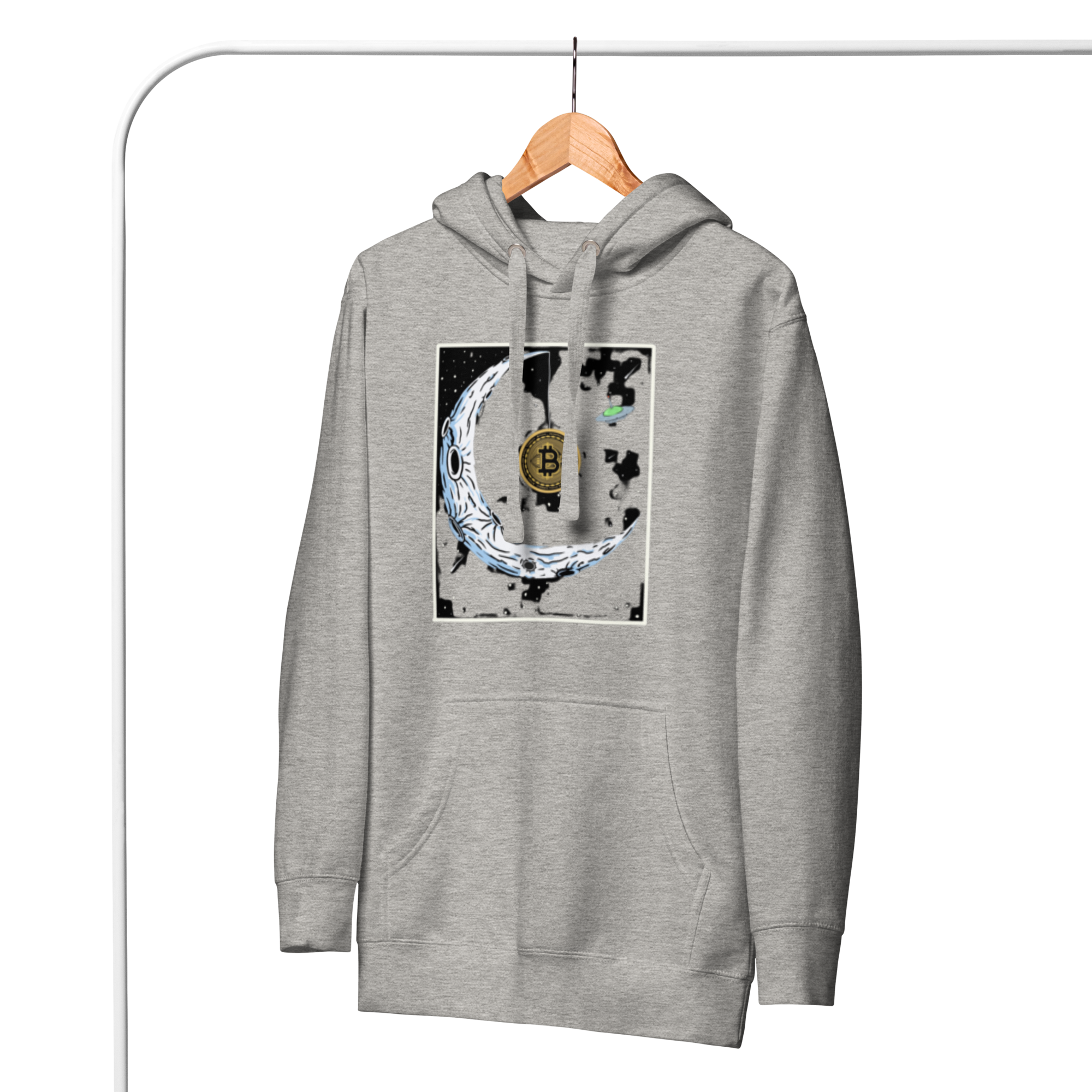 Bitcoin to the Moon Hoodie - Iconic Design, Premium Comfort for BTC Enthusiasts UFO