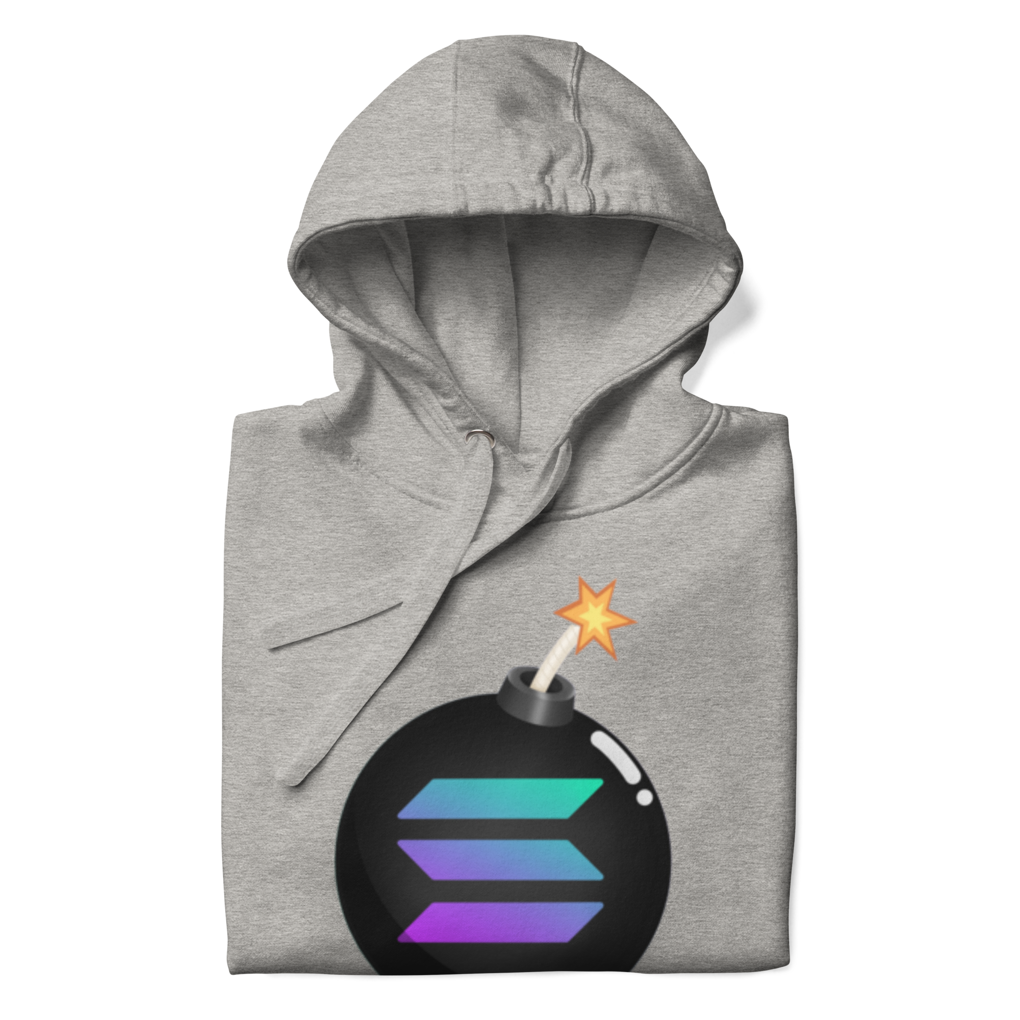 Solana Bomb Hoodie - Explosive Style for Crypto Fans, High-Quality Cotton Blend