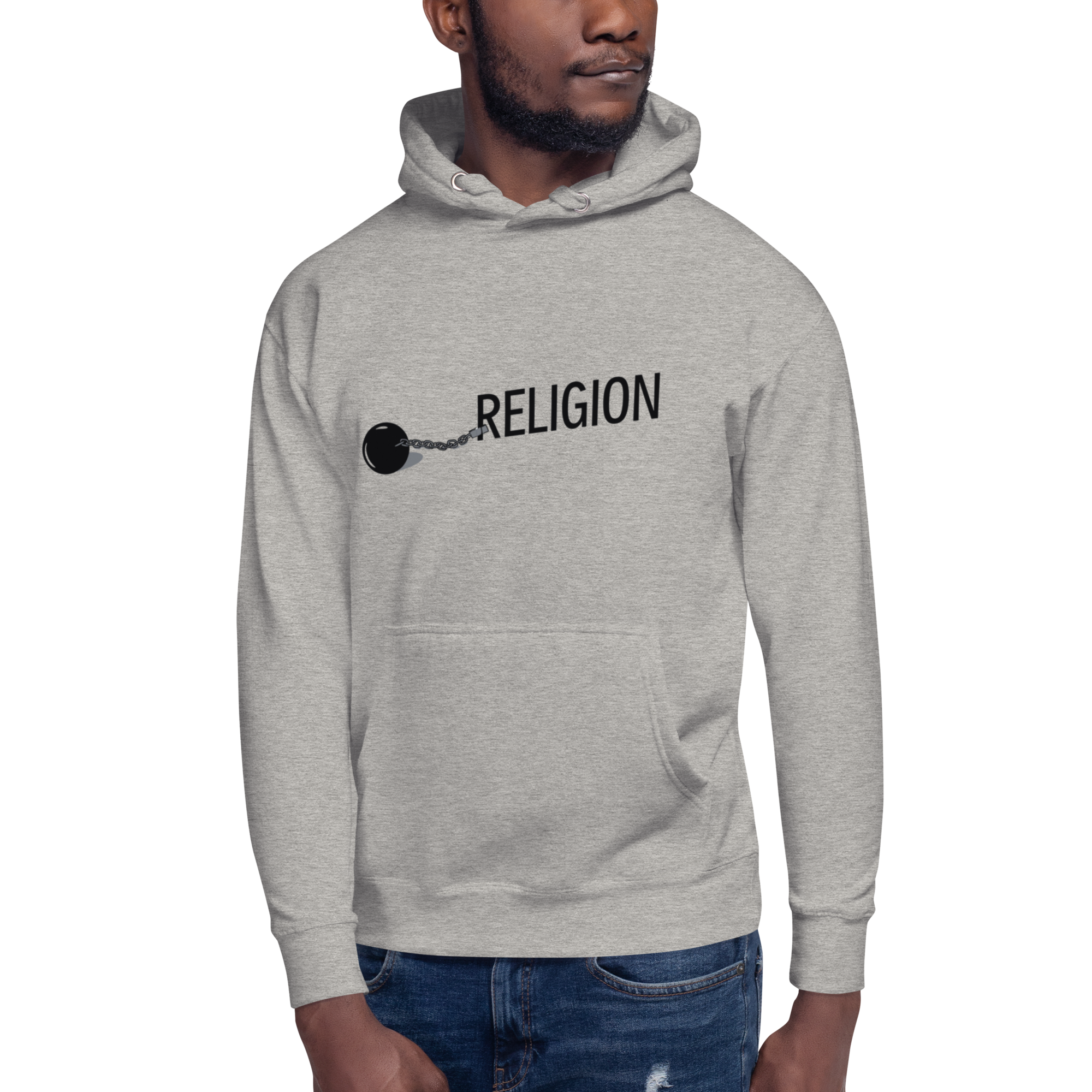 Chained Religion Hoodie - Symbolic Design, Premium Comfort RELIGION IS A SCAM HOODIE