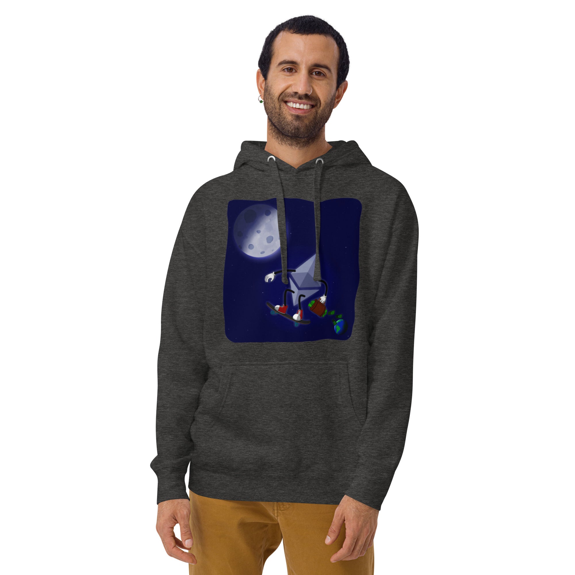 Ethereum to The Moon Hoodie-Ethereum Enthusiast Hoodie - Ultimate Comfort for ETH Fans, Premium Quality