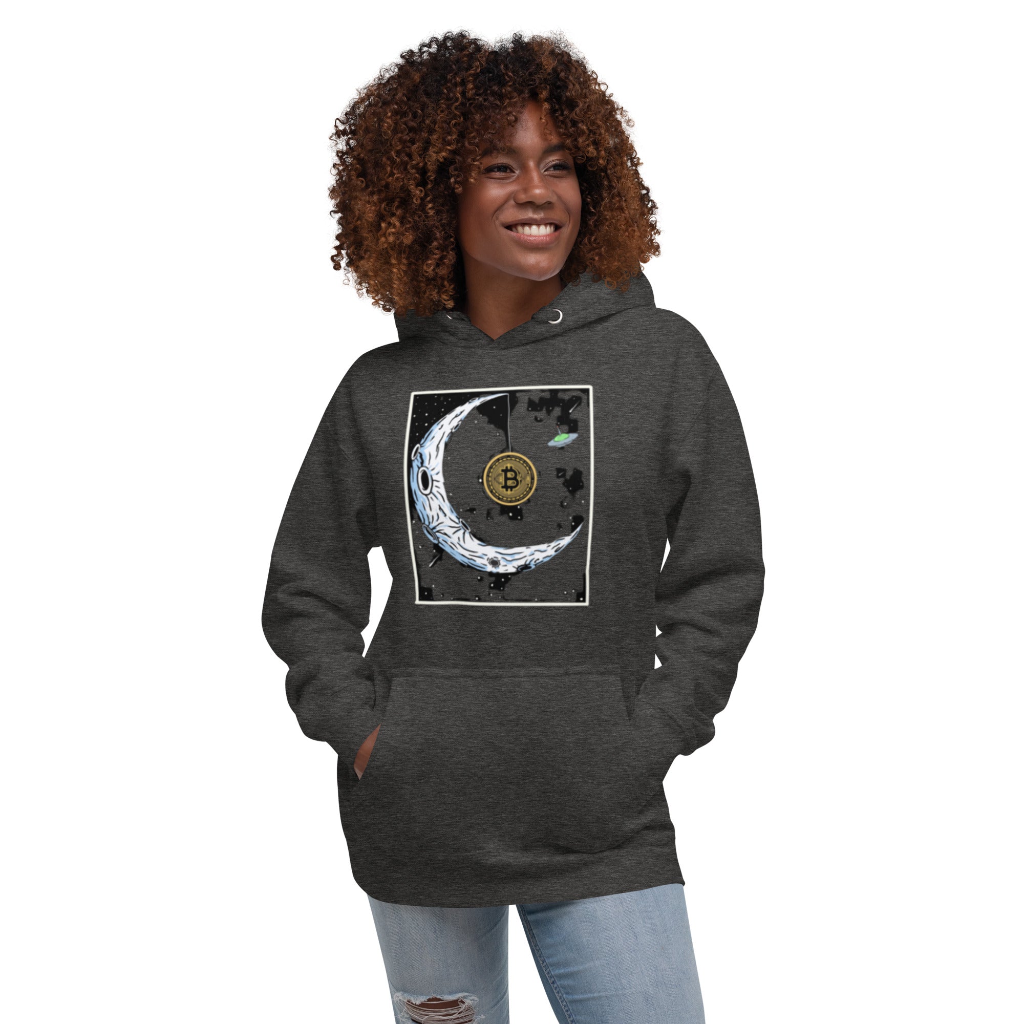 Bitcoin to the Moon Hoodie - Iconic Design, Premium Comfort for BTC Enthusiasts UFO