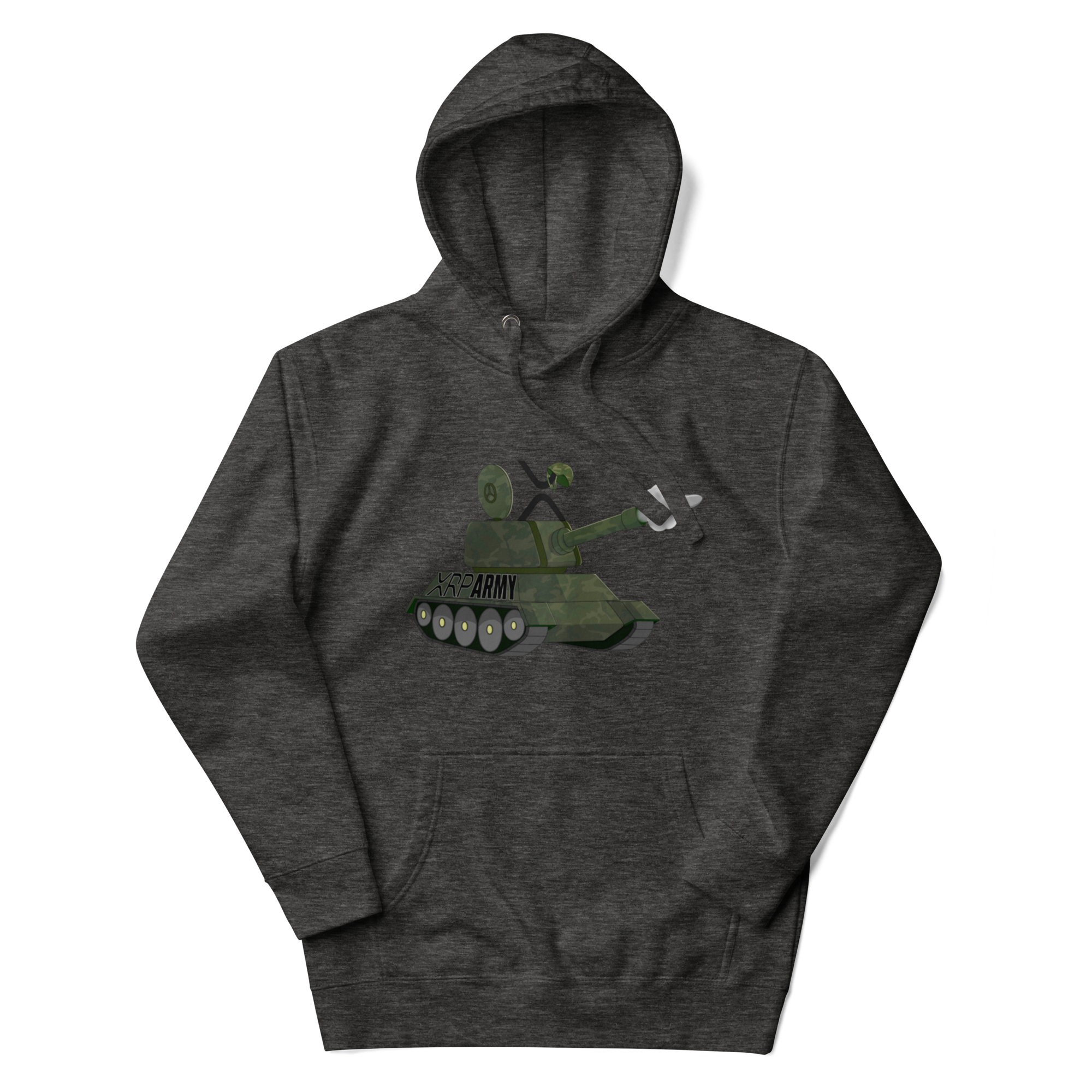 XRP Army RIPPLE Tank Hoodie - Robust Crypto Militia Design, Premium Cotton Blend