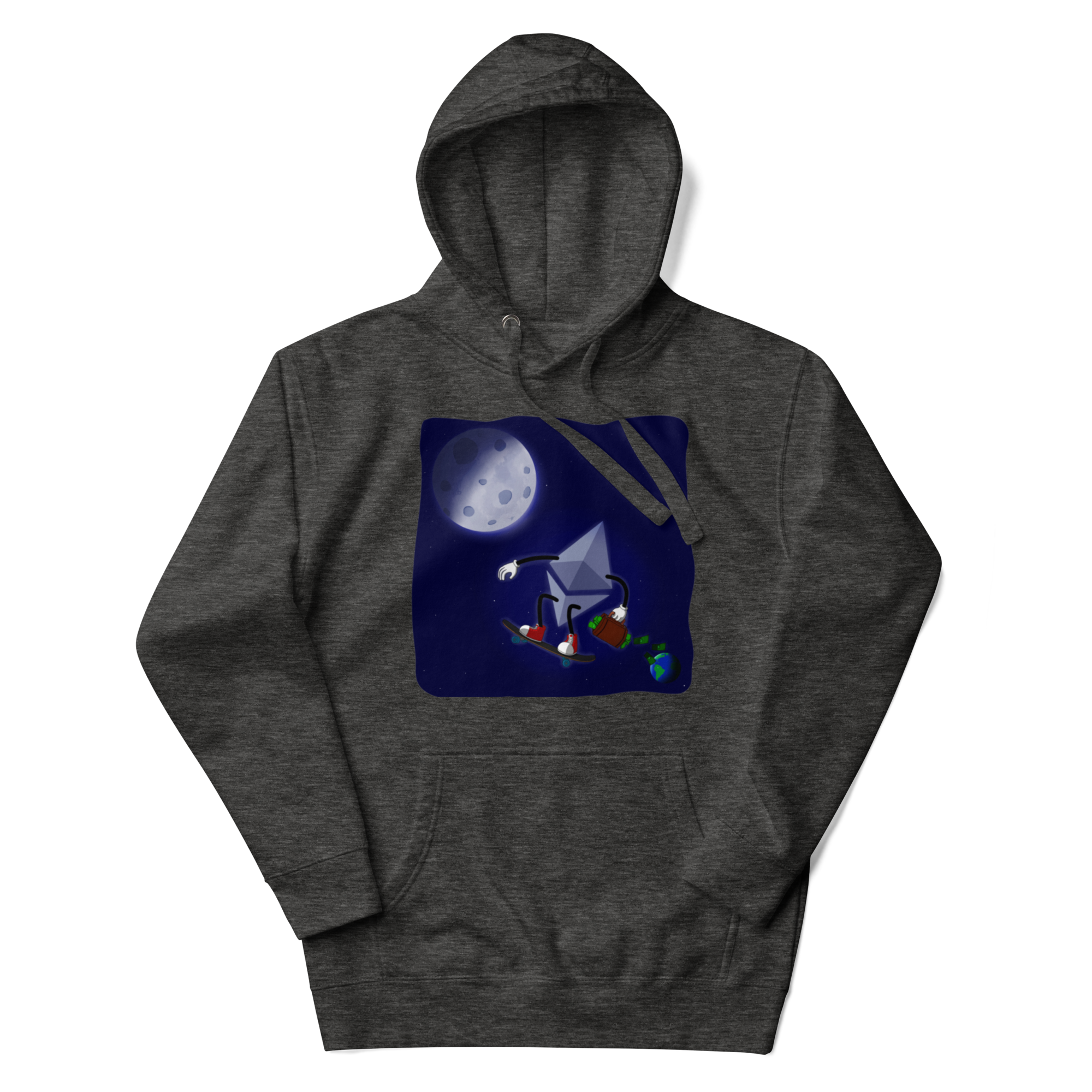 Ethereum to The Moon Hoodie-Ethereum Enthusiast Hoodie - Ultimate Comfort for ETH Fans, Premium Quality