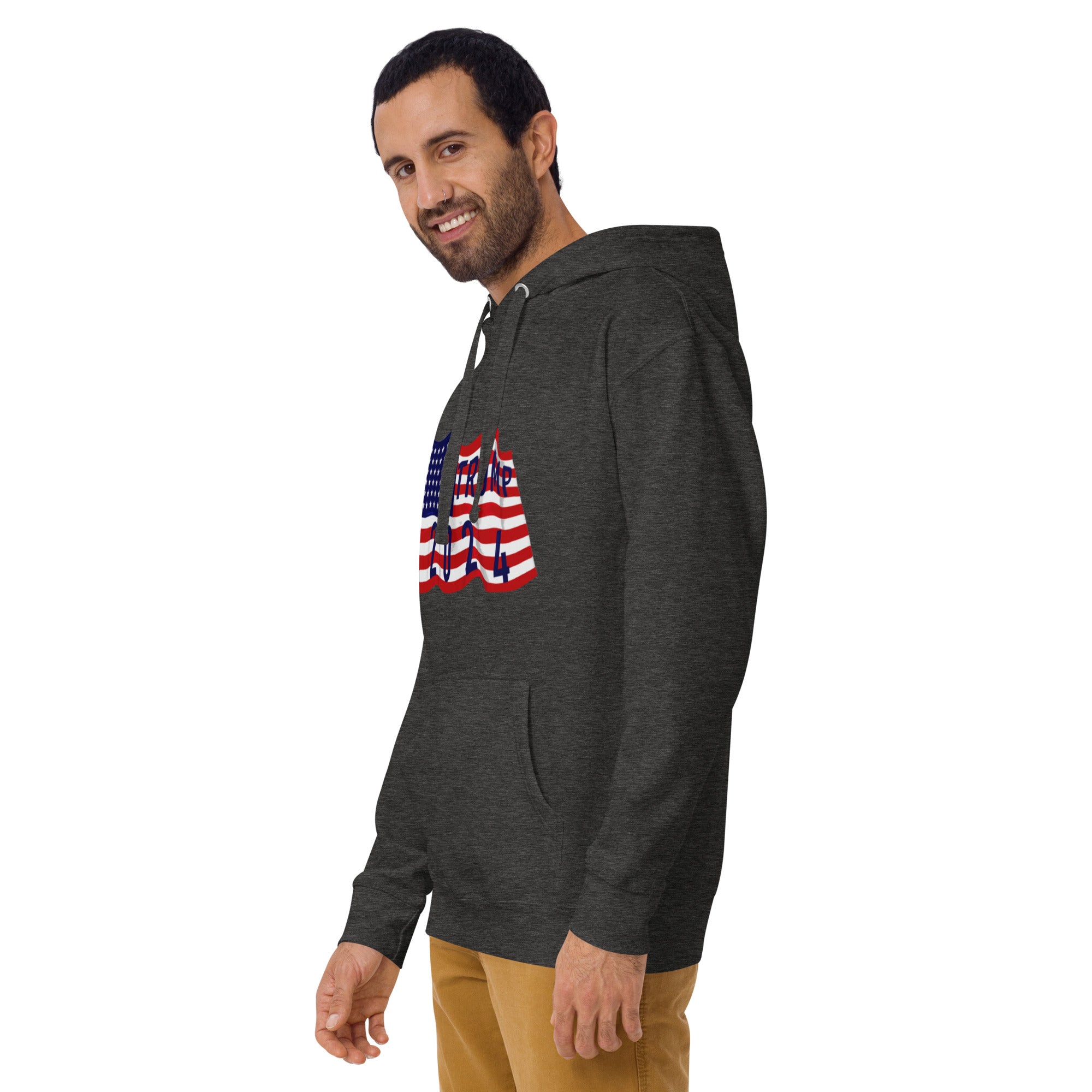 Trump 2024 Flag Hoodie - Patriotic Design, Premium Quality -Trump 2024 Flag #45