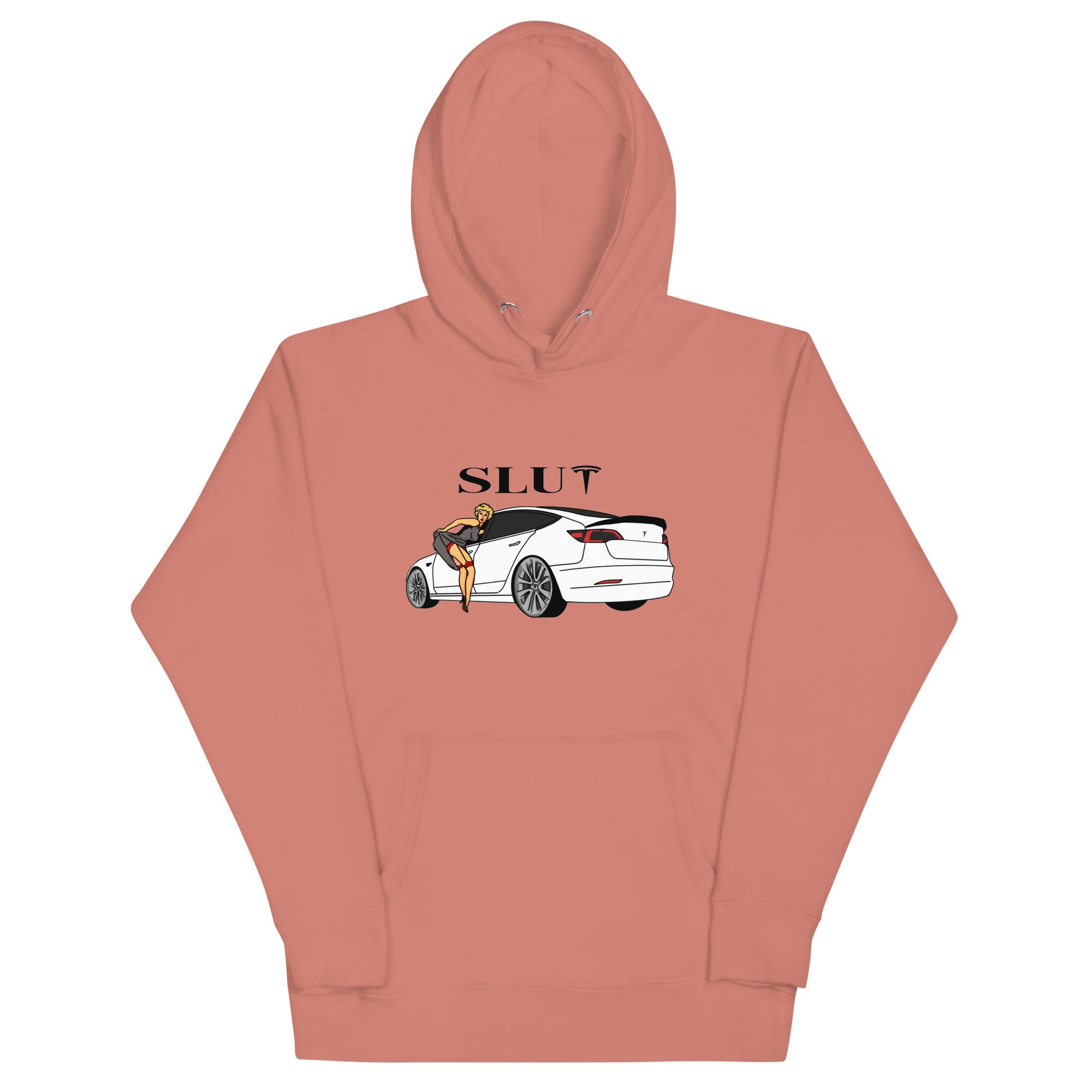 SLUT Tesla Hoodie - Bold Statement, S3XY Premium Comfort TESLA "EV" ELON MUSK CYBER TRUCK