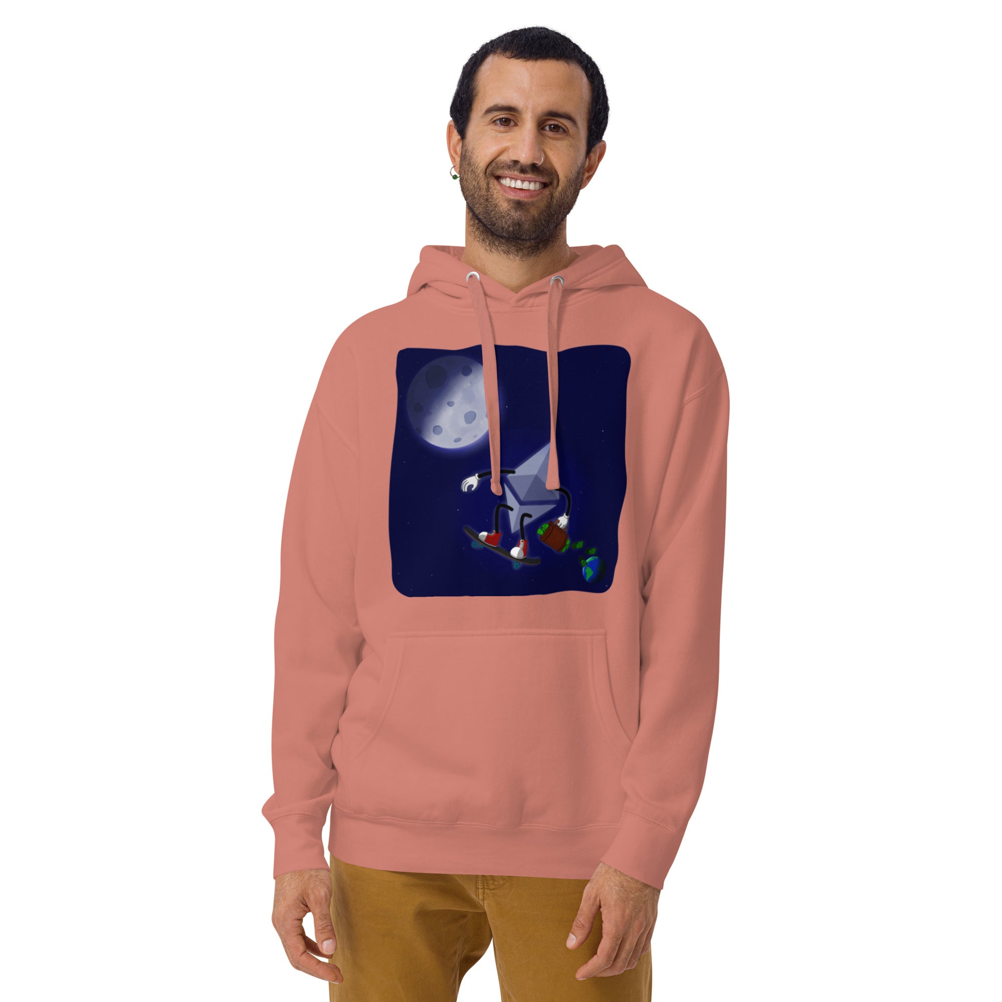 Ethereum to The Moon Hoodie-Ethereum Enthusiast Hoodie - Ultimate Comfort for ETH Fans, Premium Quality