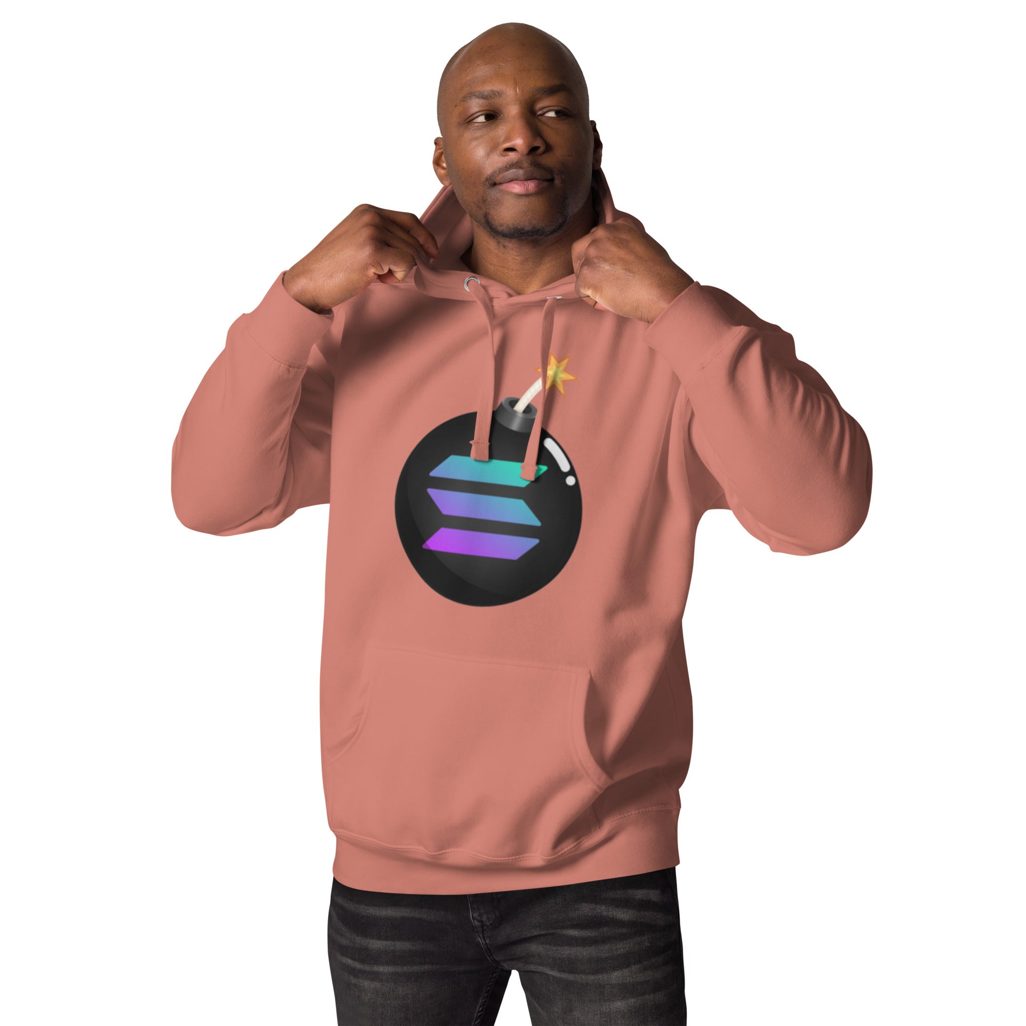 Solana Bomb Hoodie - Explosive Style for Crypto Fans, High-Quality Cotton Blend