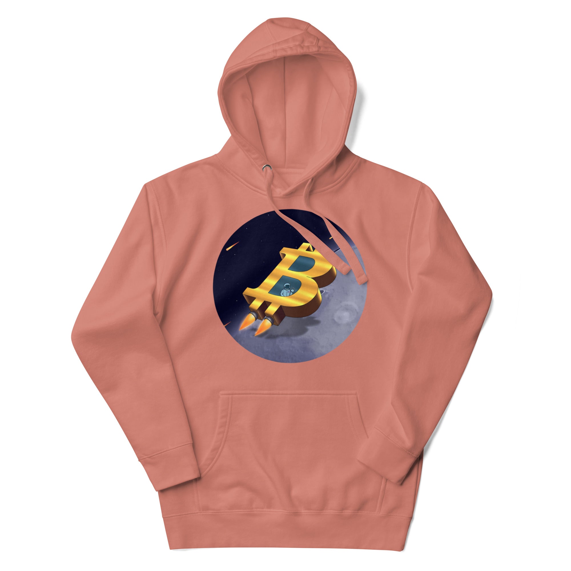 Bitcoin to Space Hoodie - Futuristic Design, Premium Comfort for BTC Fans BITCOIN ROCKET