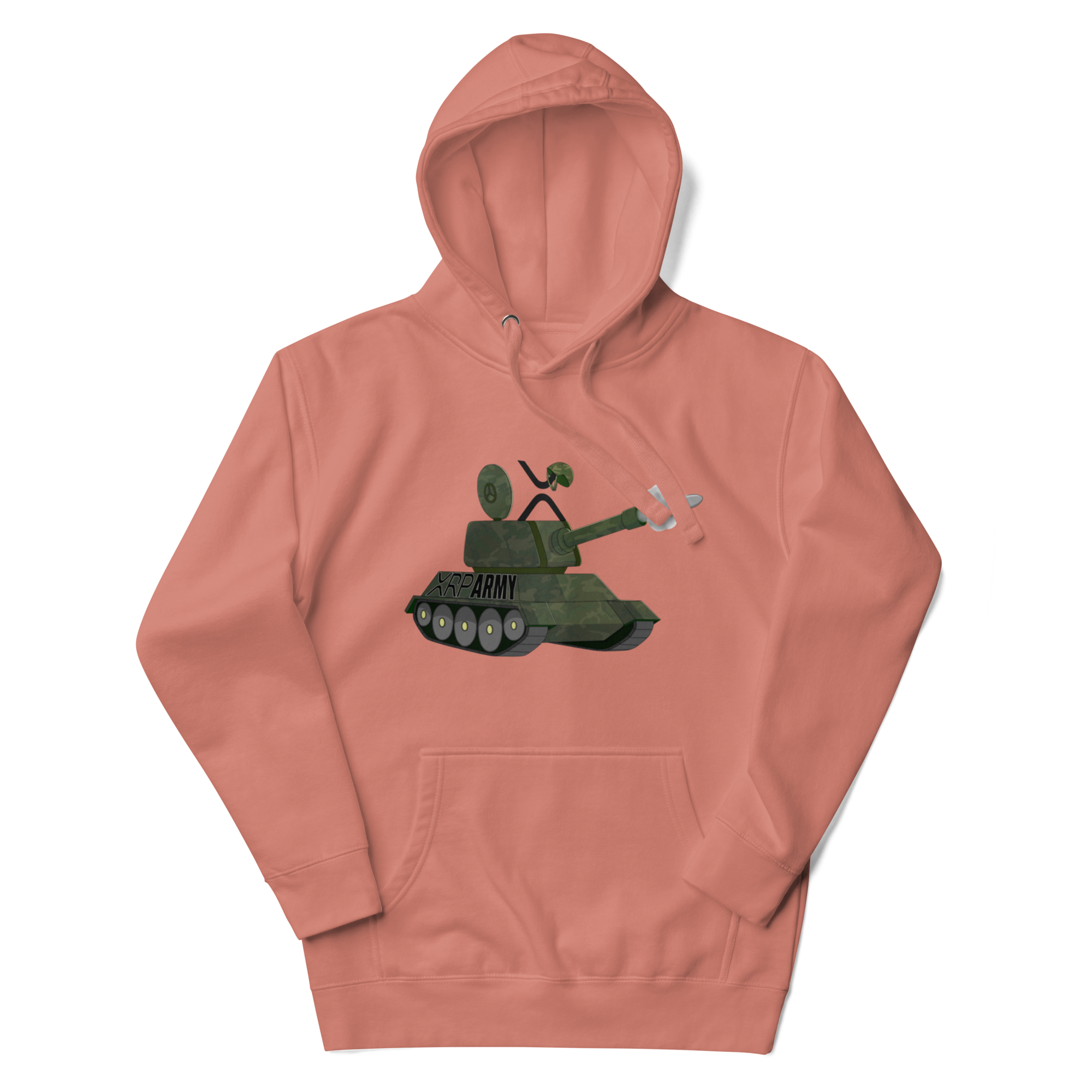 XRP Army RIPPLE Tank Hoodie - Robust Crypto Militia Design, Premium Cotton Blend