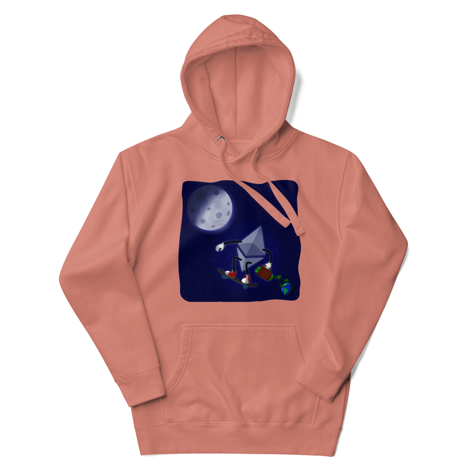 Ethereum to The Moon Hoodie-Ethereum Enthusiast Hoodie - Ultimate Comfort for ETH Fans, Premium Quality