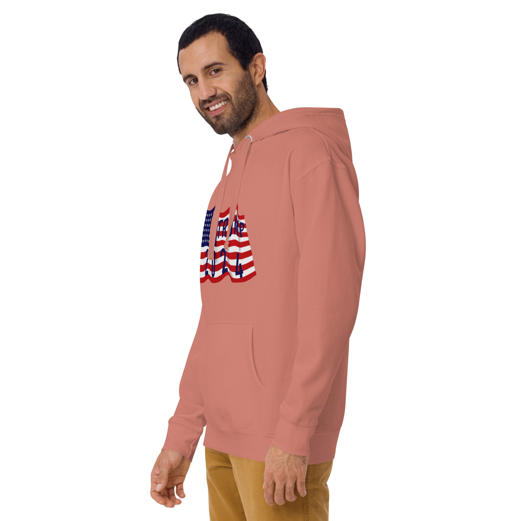 Trump 2024 Flag Hoodie - Patriotic Design, Premium Quality -Trump 2024 Flag #45