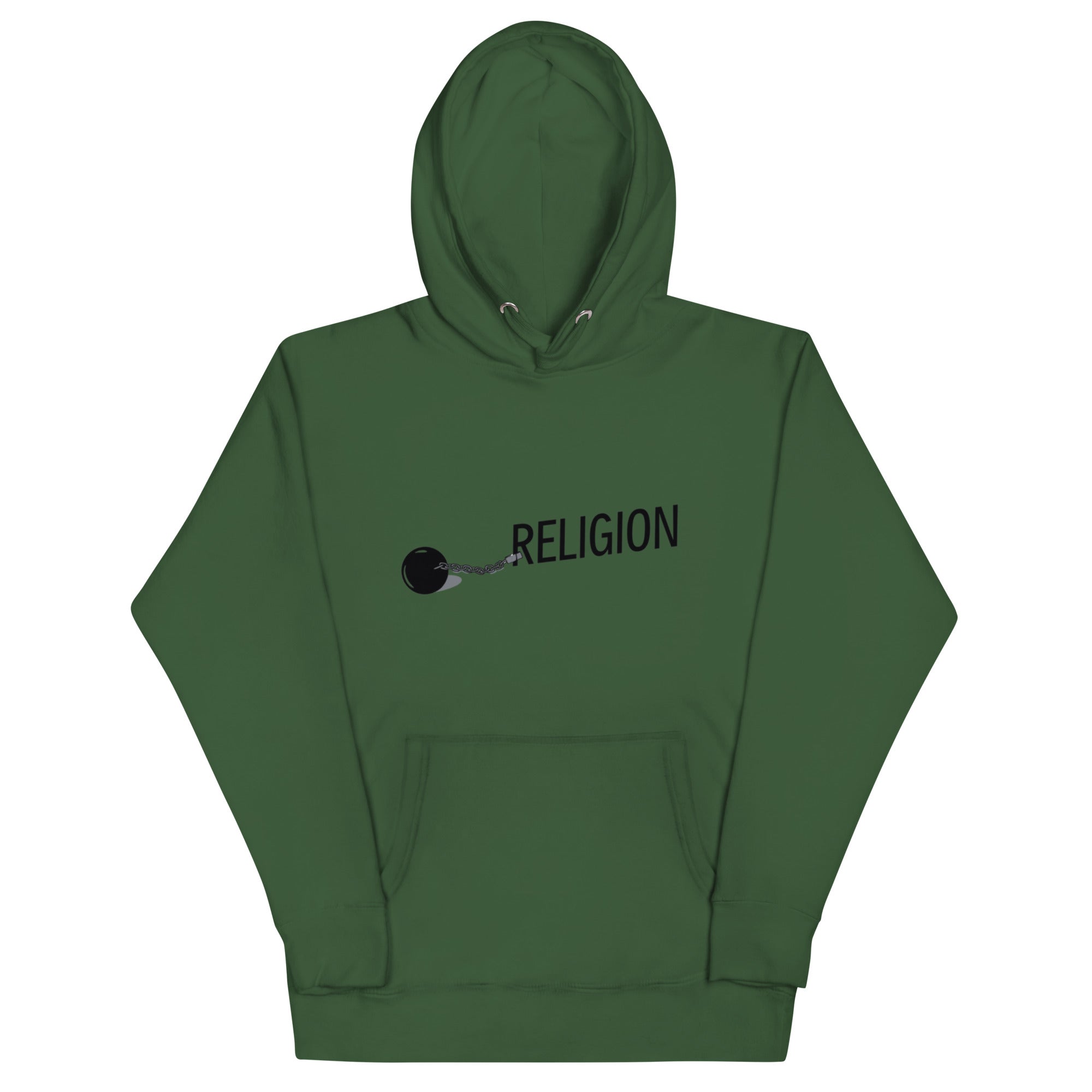 Chained Religion Hoodie - Symbolic Design, Premium Comfort RELIGION IS A SCAM HOODIE