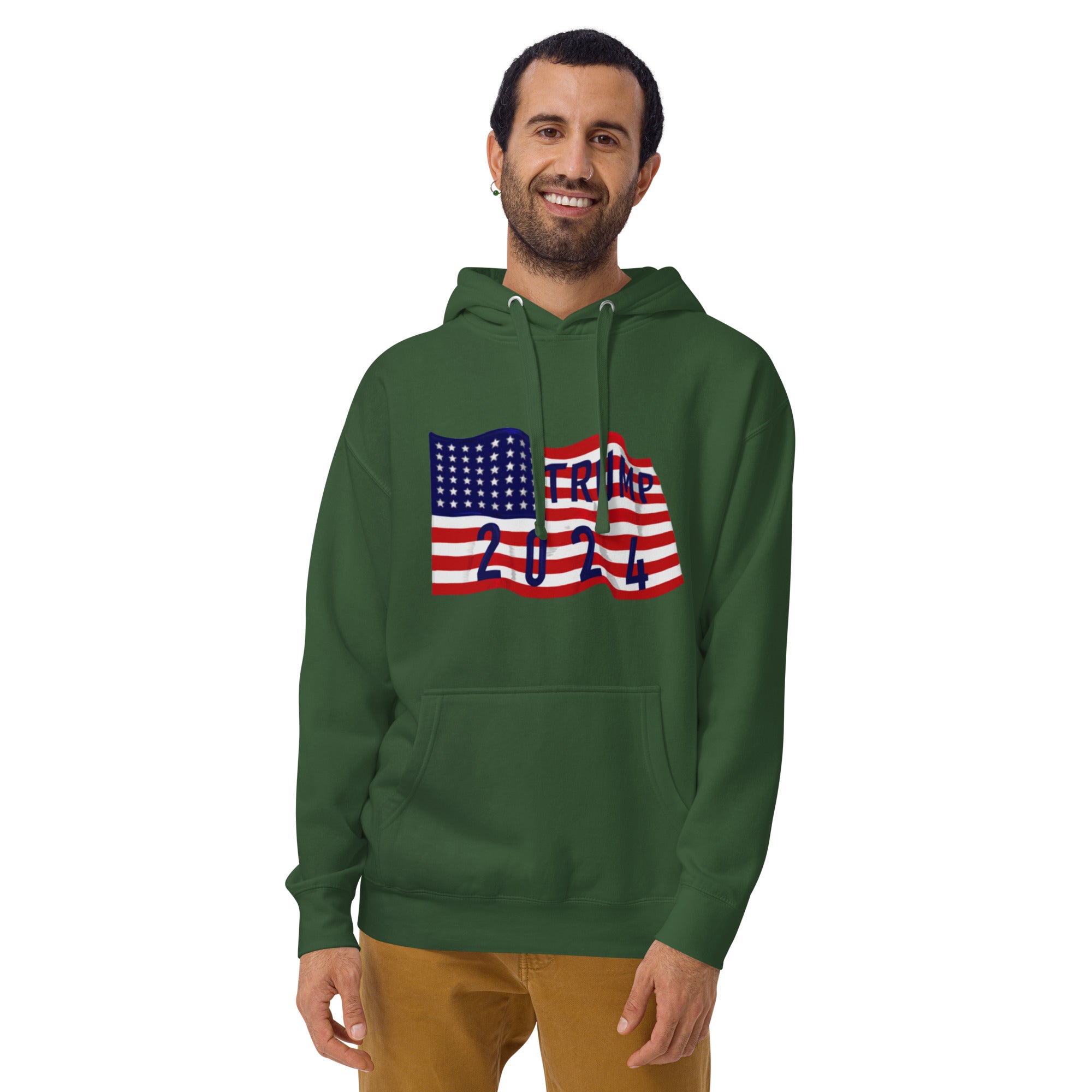 Trump 2024 Flag Hoodie - Patriotic Design, Premium Quality -Trump 2024 Flag #45