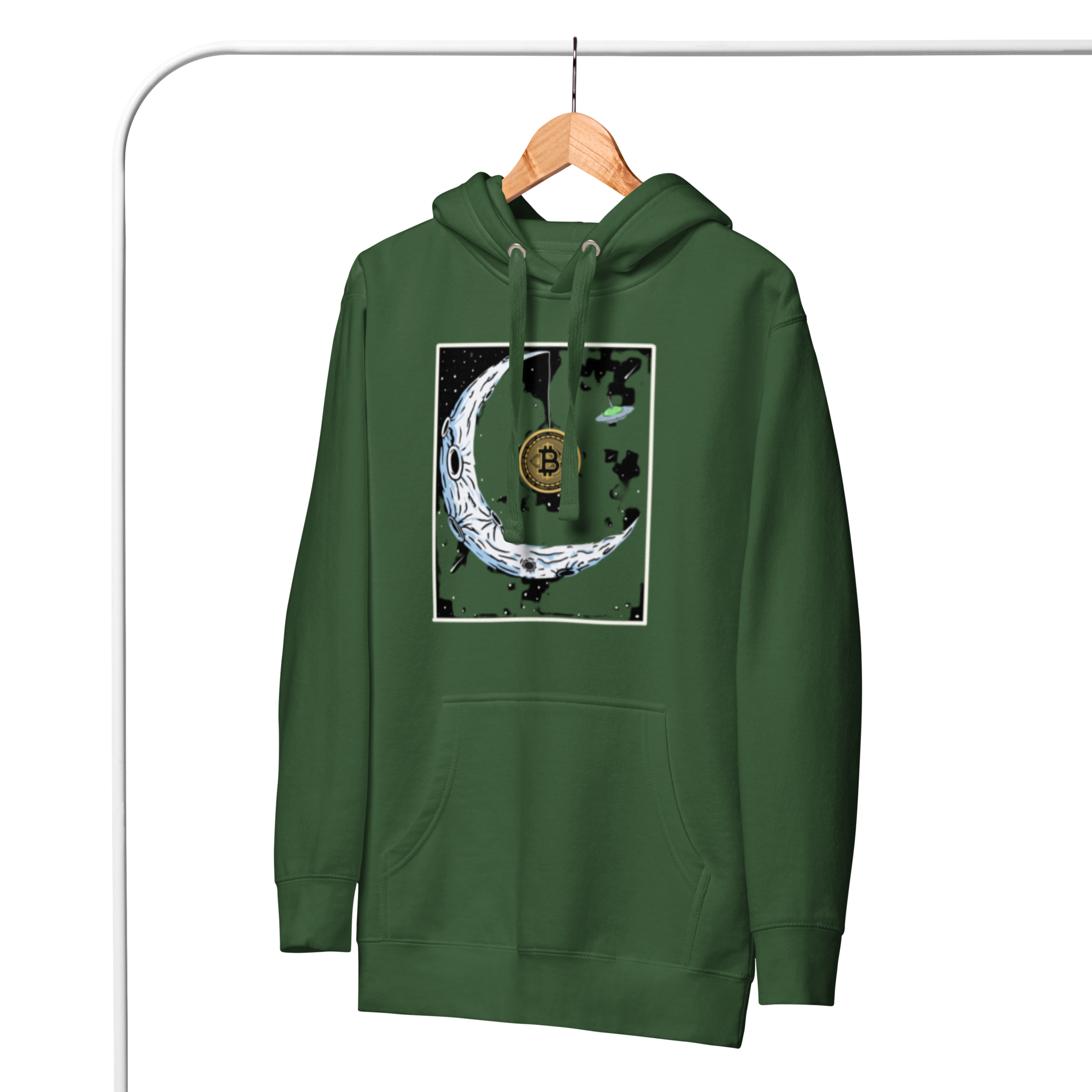 Bitcoin to the Moon Hoodie - Iconic Design, Premium Comfort for BTC Enthusiasts UFO