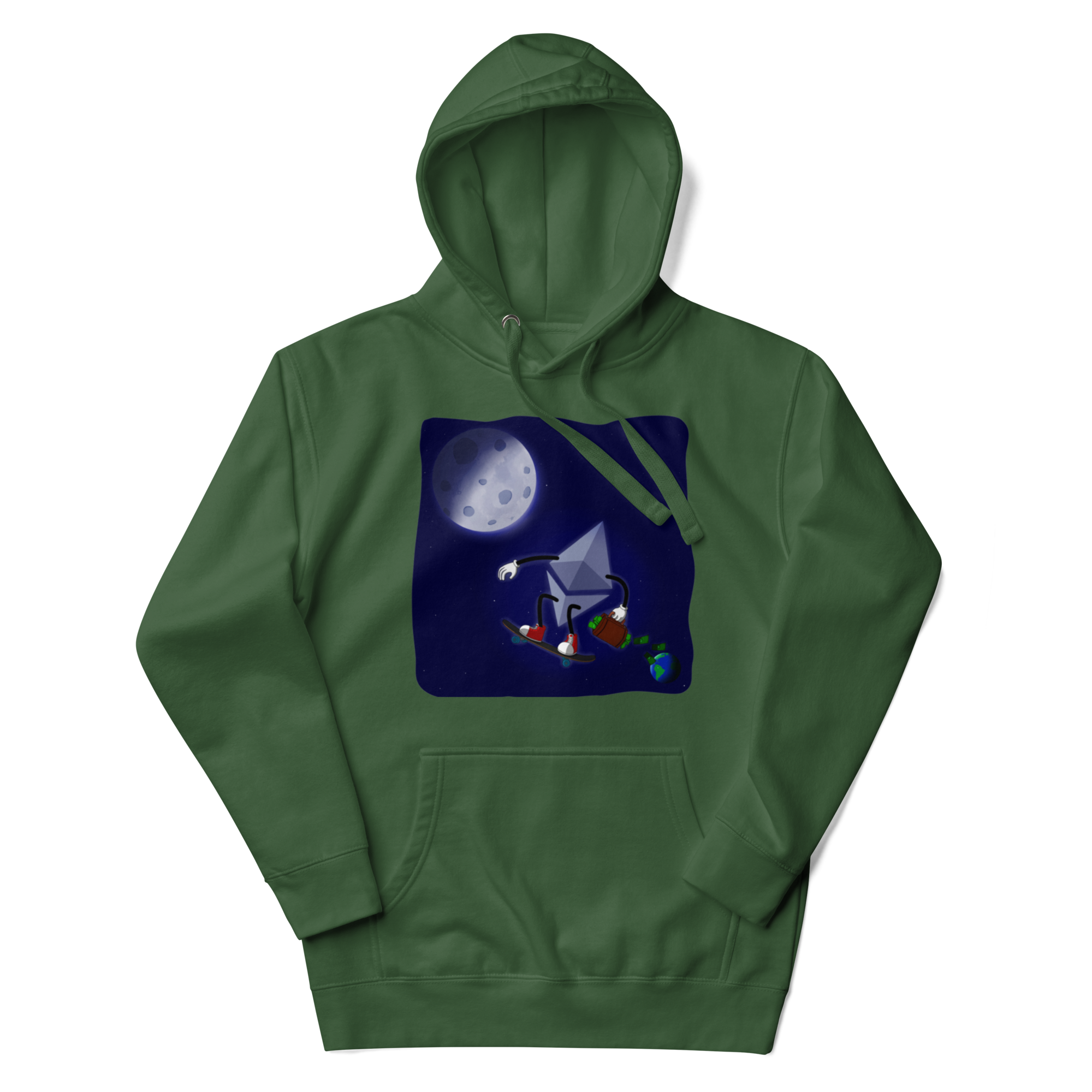 Ethereum to The Moon Hoodie-Ethereum Enthusiast Hoodie - Ultimate Comfort for ETH Fans, Premium Quality