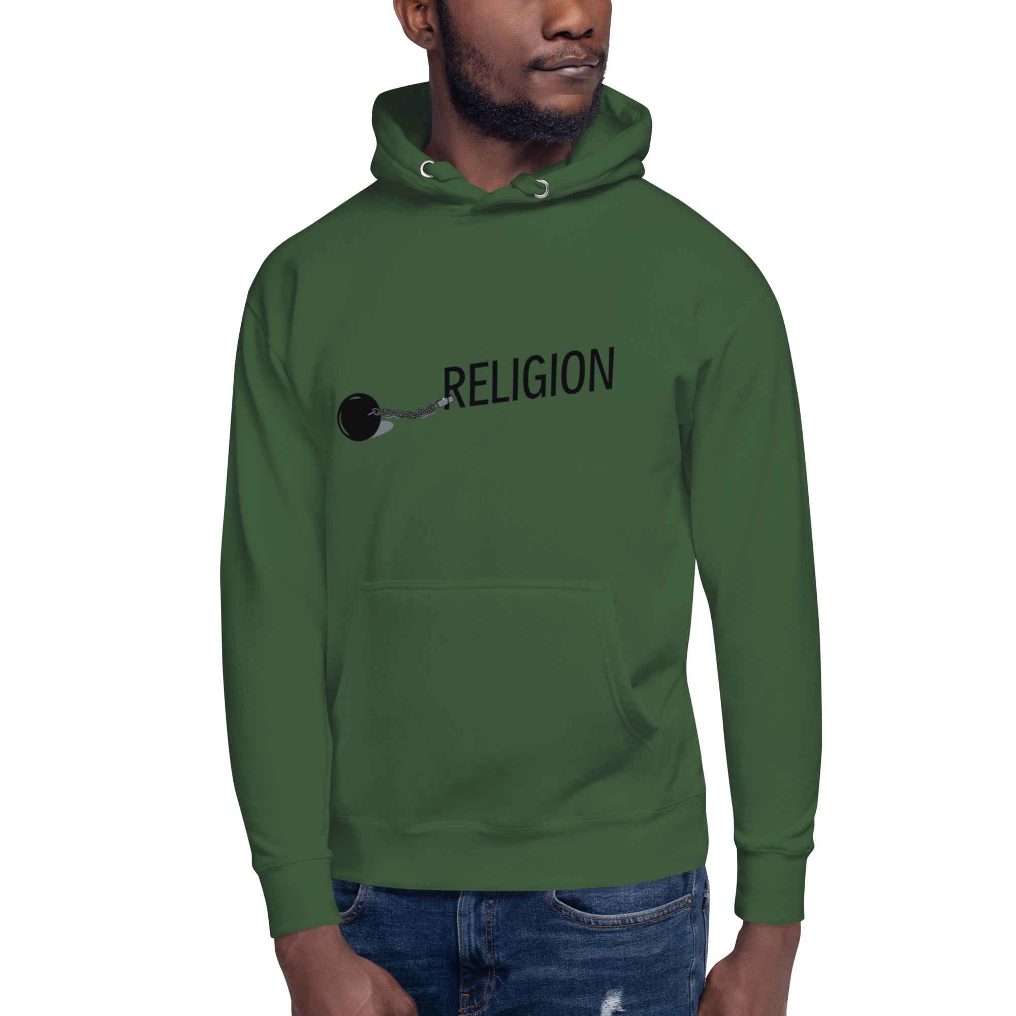 Chained Religion Hoodie - Symbolic Design, Premium Comfort RELIGION IS A SCAM HOODIE