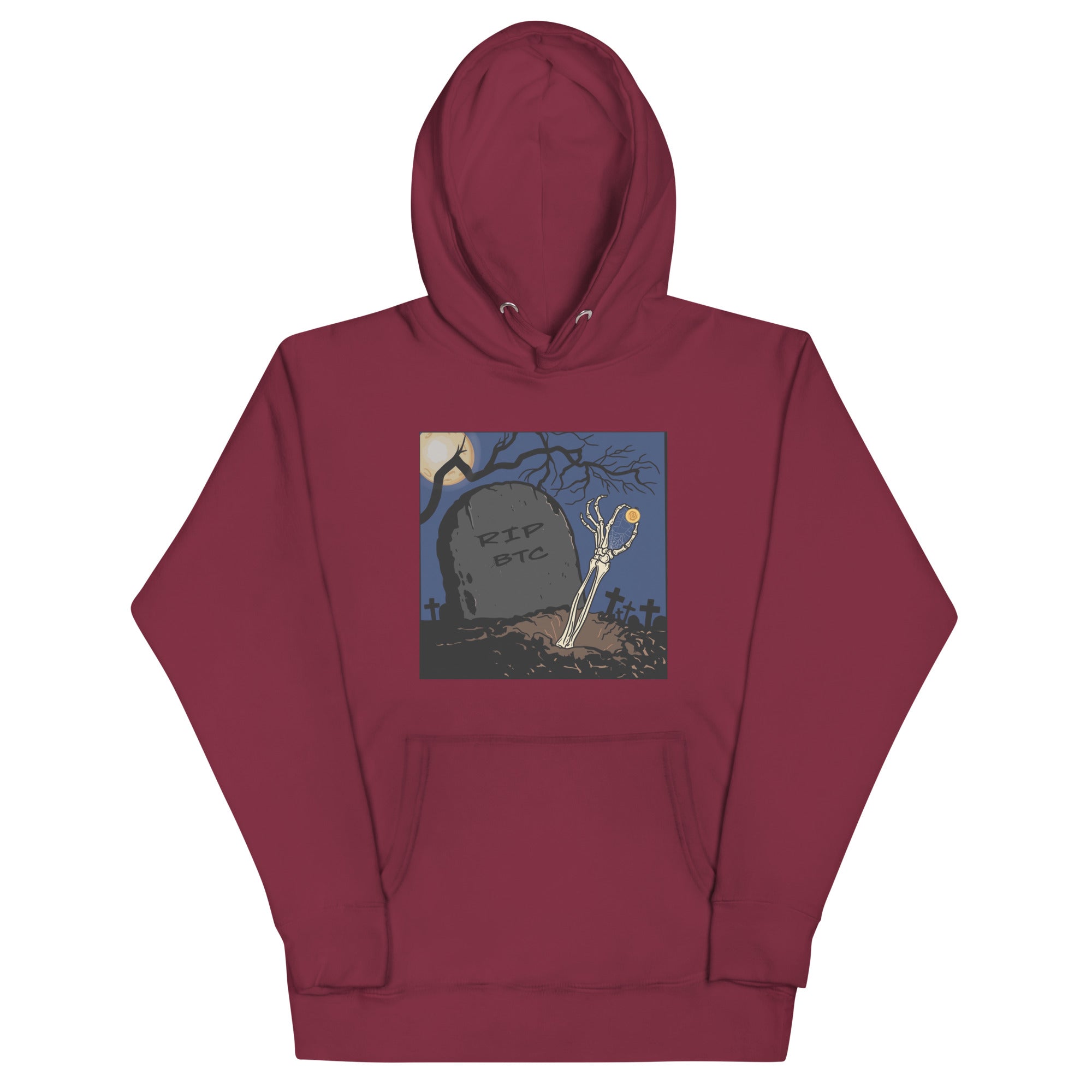 RIP Bitcoin Hoodie - Bold Design, Premium Comfort for BTC Fans - RIP BTC Hoodie | FUTURE OF CRYPTO