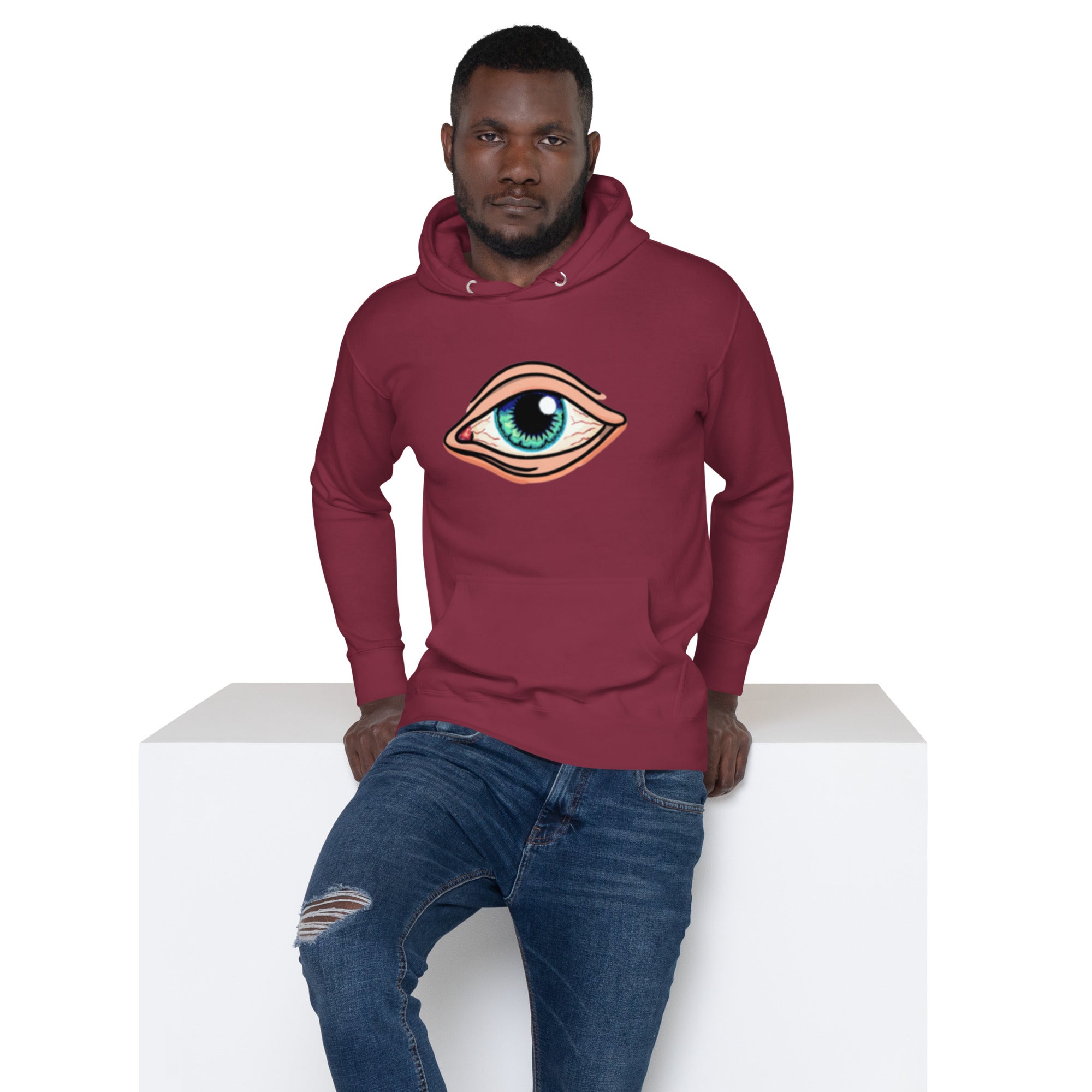 EYE Hoodie - EYE SEE YOU Mystical Design, Premium Comfort "ALL SEEING EYE" 3RD EYE HOODIE