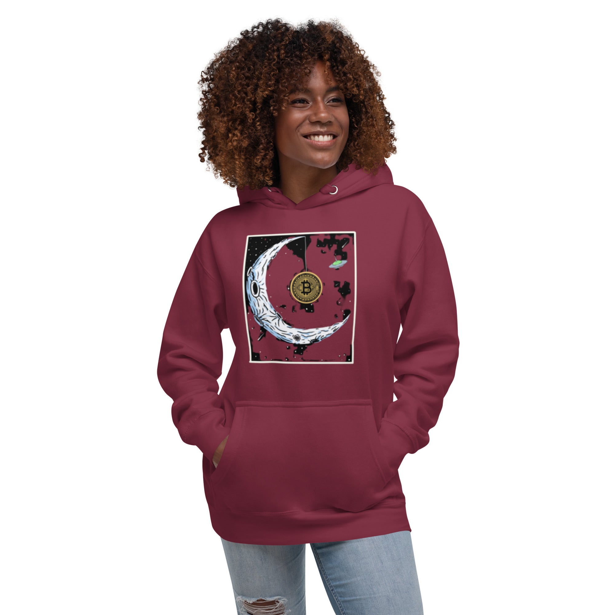 Bitcoin to the Moon Hoodie - Iconic Design, Premium Comfort for BTC Enthusiasts UFO