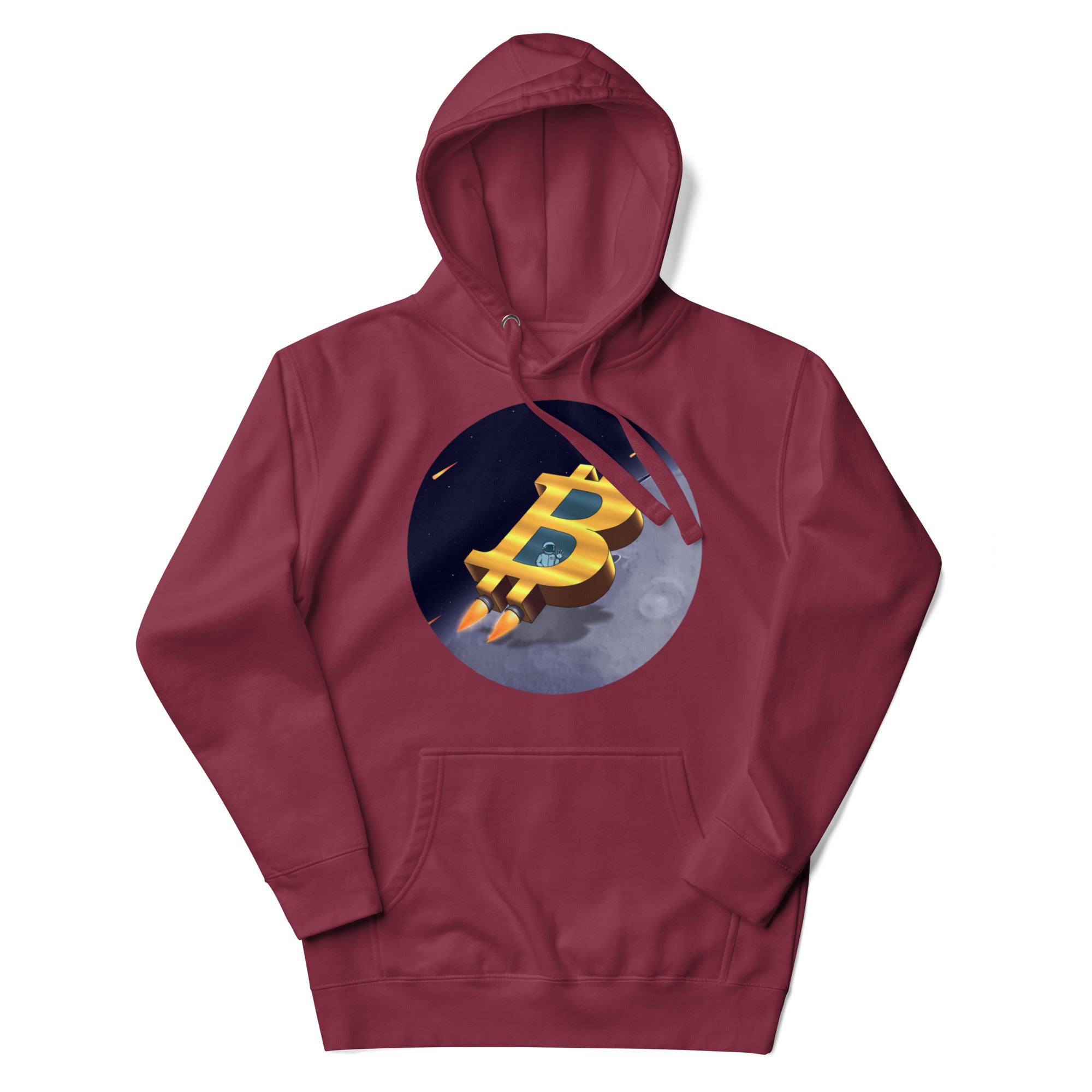 Bitcoin to Space Hoodie - Futuristic Design, Premium Comfort for BTC Fans BITCOIN ROCKET