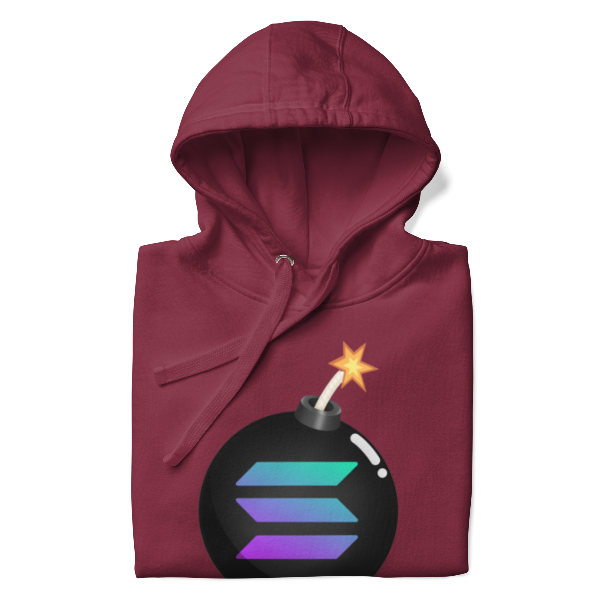 Solana Bomb Hoodie - Explosive Style for Crypto Fans, High-Quality Cotton Blend